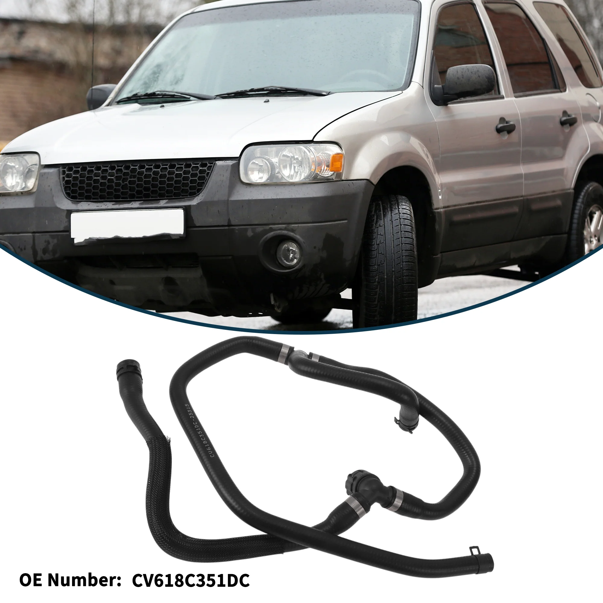 Radiator Hose No.CV618C351DC for Ford Escape 1.6T 2013 Rubber Heating Water Pipe - Image 3