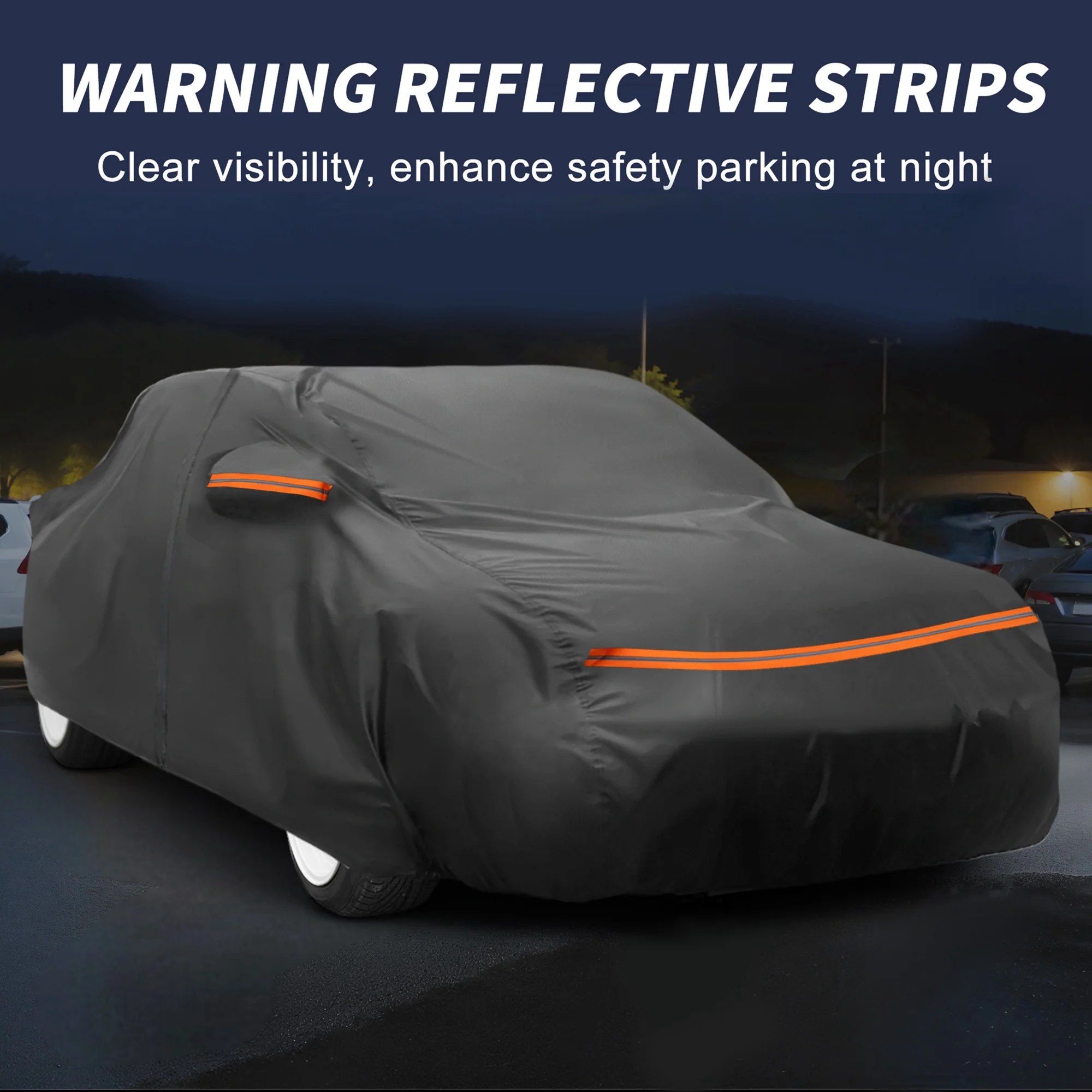 Car Cover Waterproof All Weather for Daihatsu Copen Black Aluminum Film Cotton - Image 5