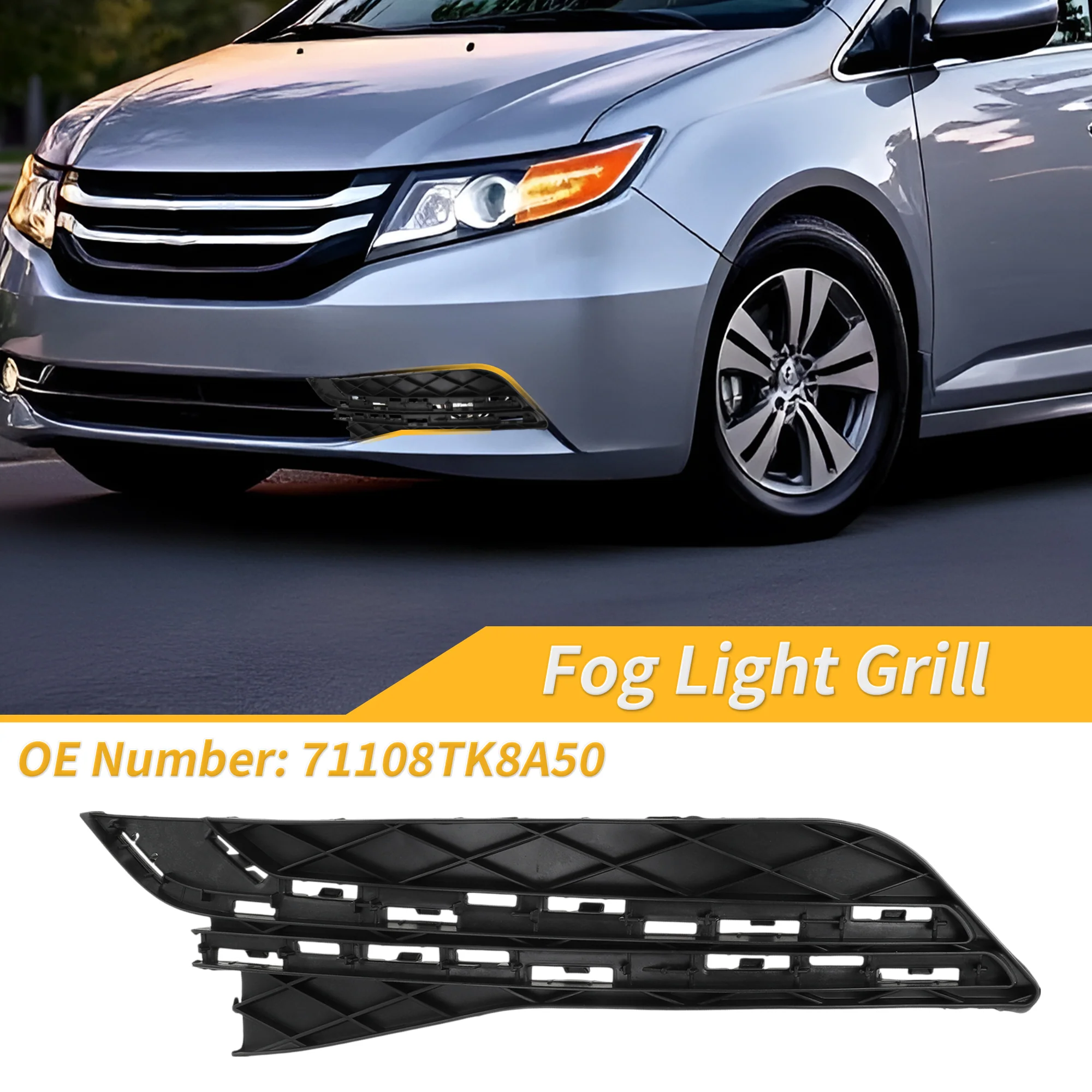 Driver Side Fog Light Grill for Honda Odyssey 2014 2015 2016 2017 Front Bumper Fog Light Grille Cover Fog Light Shell 1 Pc 71108TK8A50 - Image 3