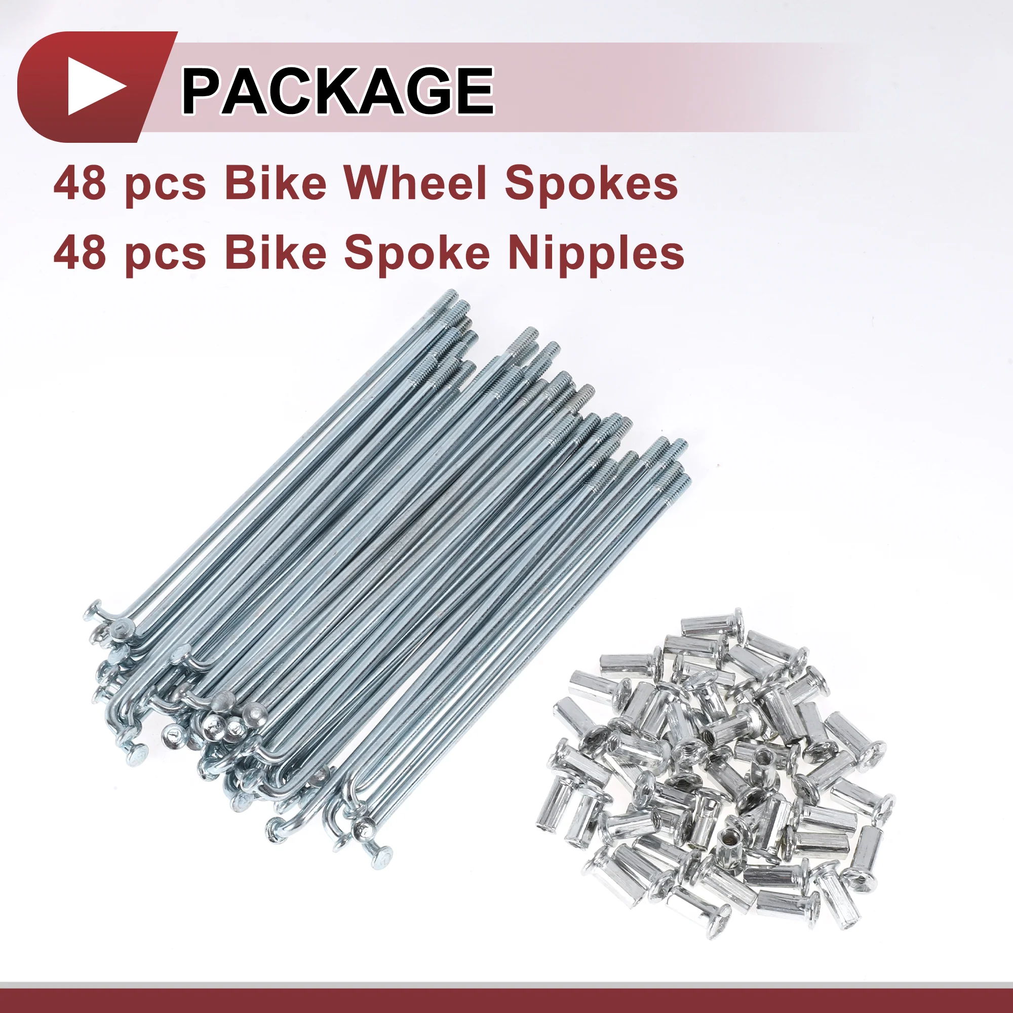 48 Set 10G Bicycle Spokes 115mm Bike Wheel Spokes Carbon Steel Galvanized - Image 5