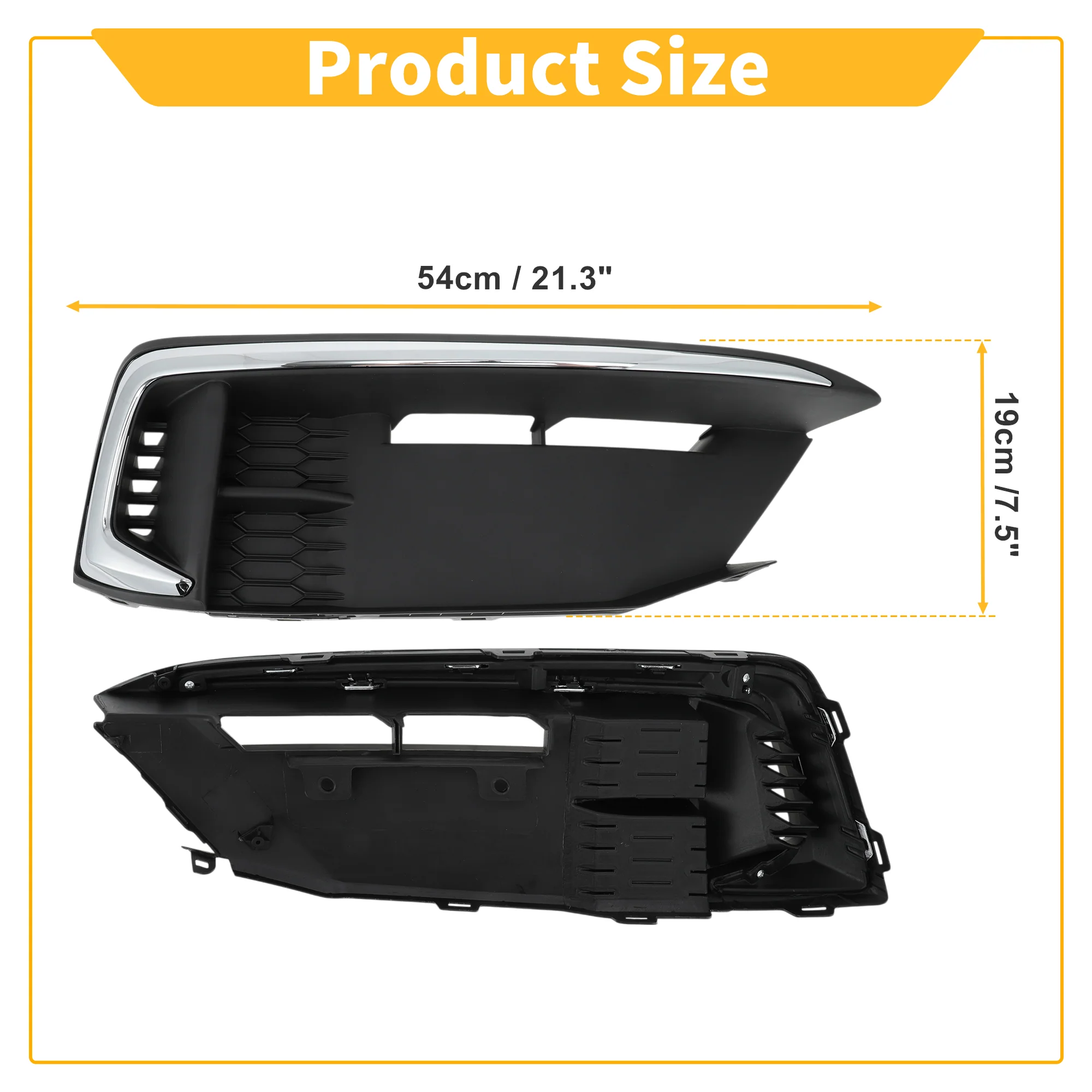 1 Pair Fog Light Grill for Honda Civic Coupe 2019-2021 71185TBAA50 - Image 5