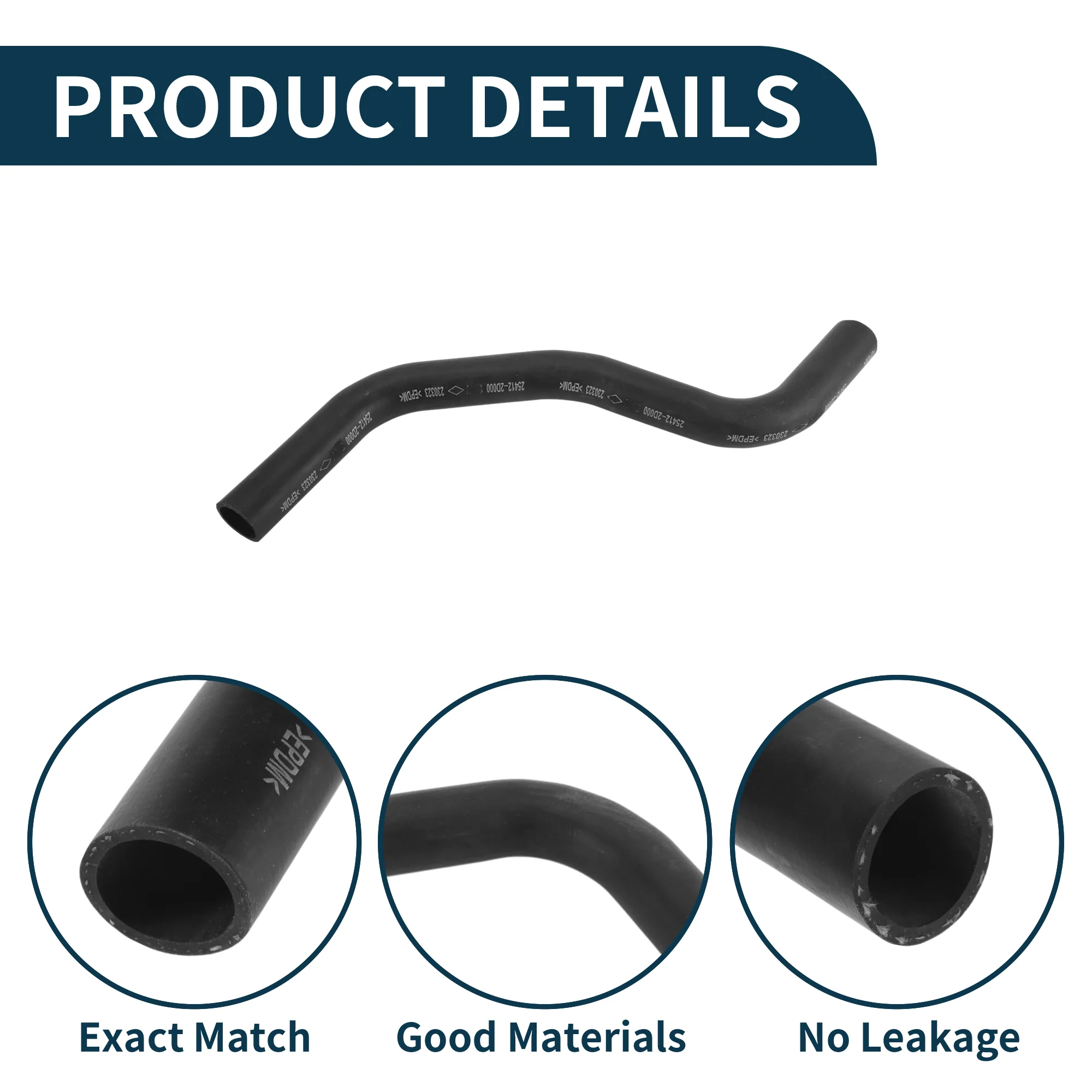 Radiator Hose No.254122F000 for Kia Cerato 2005-2008 Rubber Downpipe - Image 4