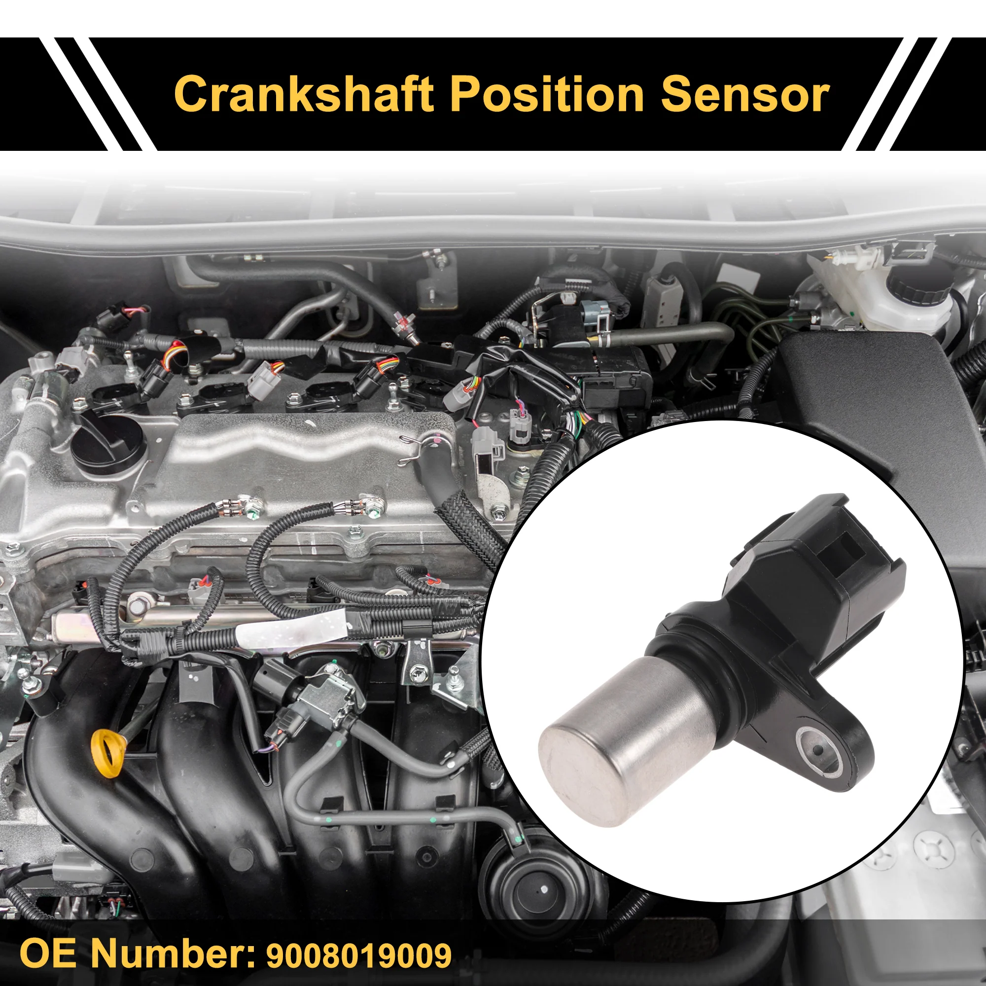 1 Pcs No.9008019009/9091905012 Crankshaft Position Sensor for LEXUS RX300 03-08 - Image 2