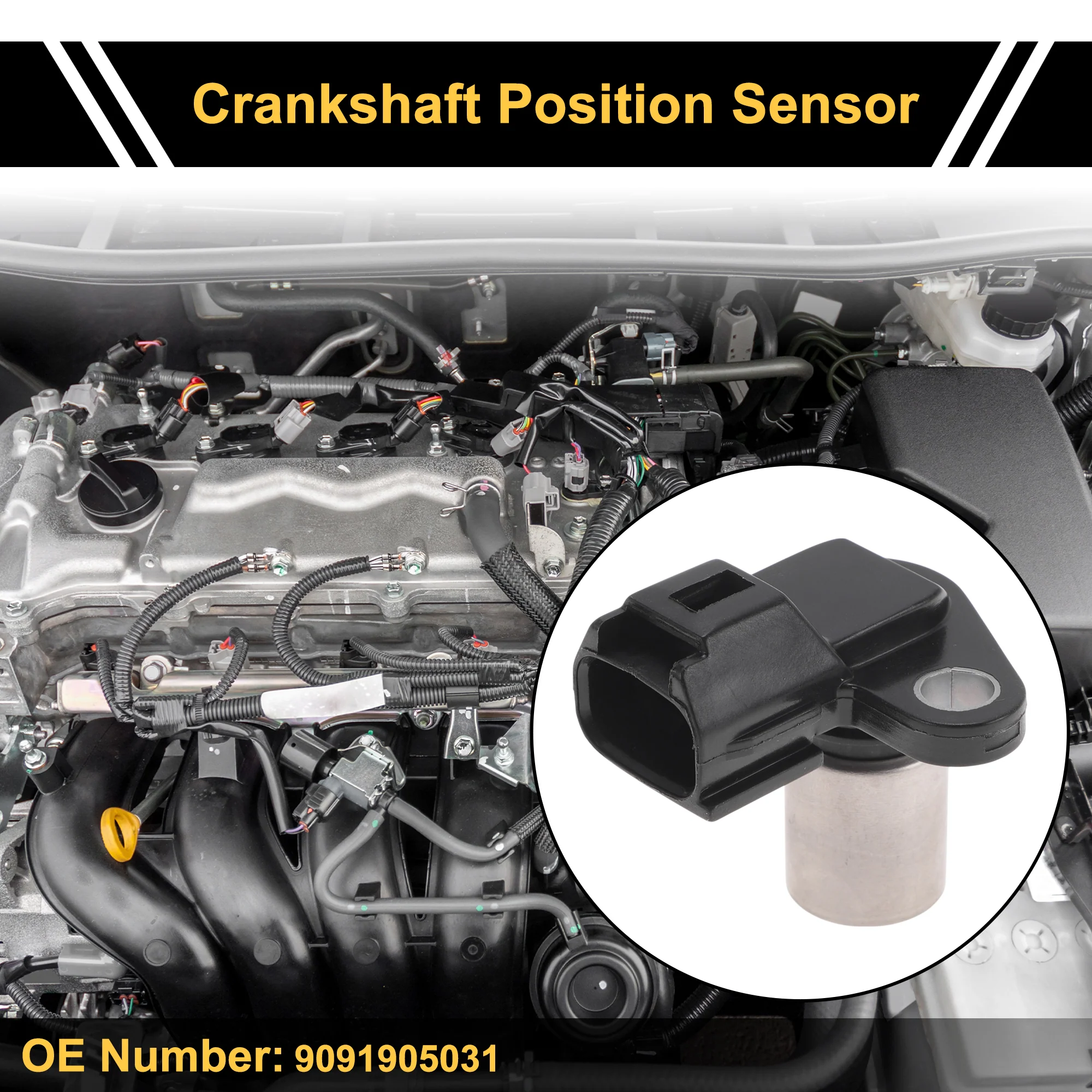 No.9091905031 Crankshaft Position Sensor for Toyota Corolla Saloon E110 2.0 D - Image 2