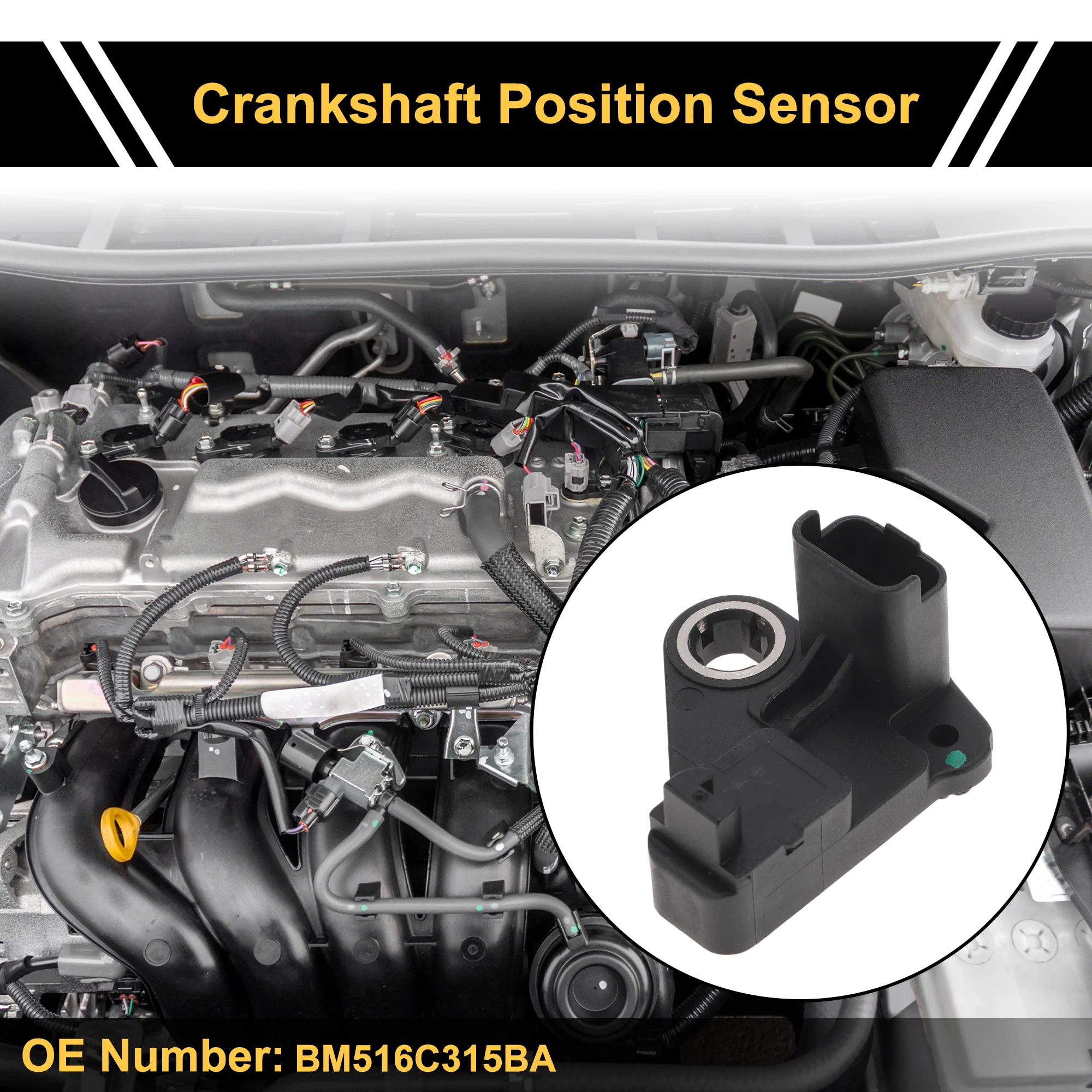 No.BM516C315BA Crankshaft Position Sensor for LAND ROVER FREELANDER 2.2 TD4 4x4 - Image 2