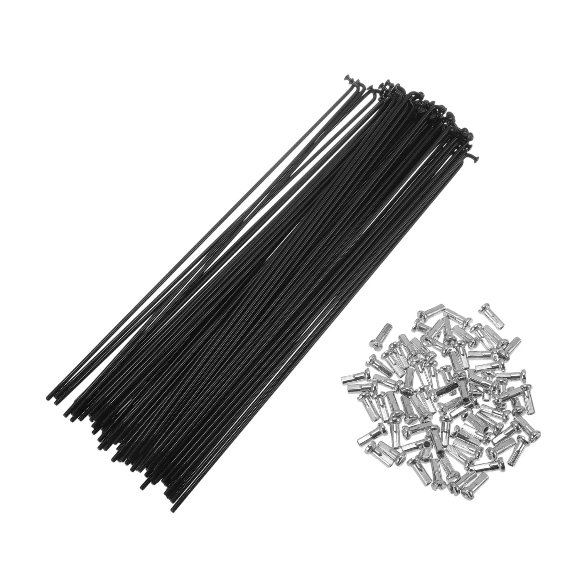 72 Set 14G Bicycle Spoke 202mm Bike Wheel Spoke Carbon Steel Black