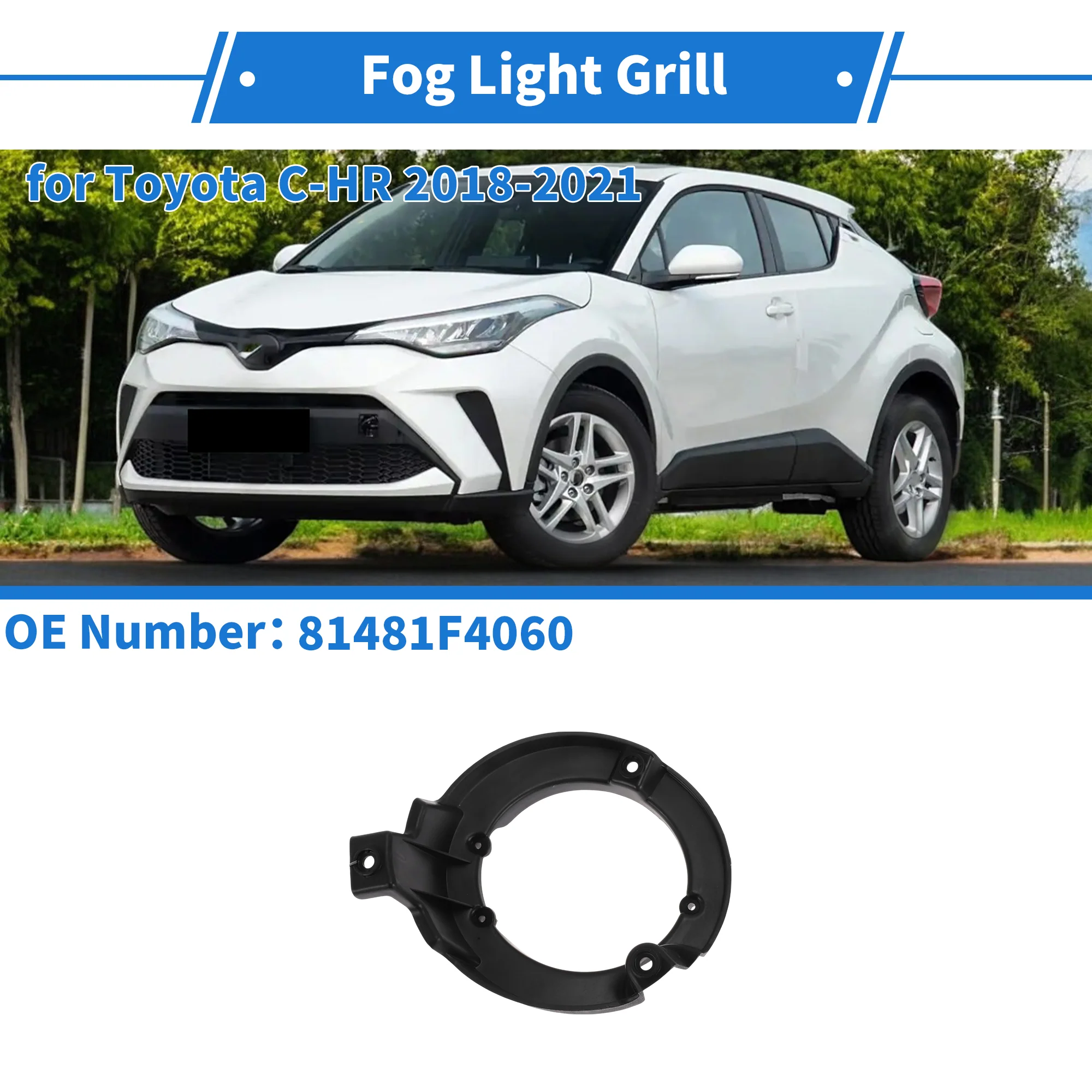 Front Right Fog Light Grill No.81481F4060 for Toyota C-HR 2018-2021 - Image 2