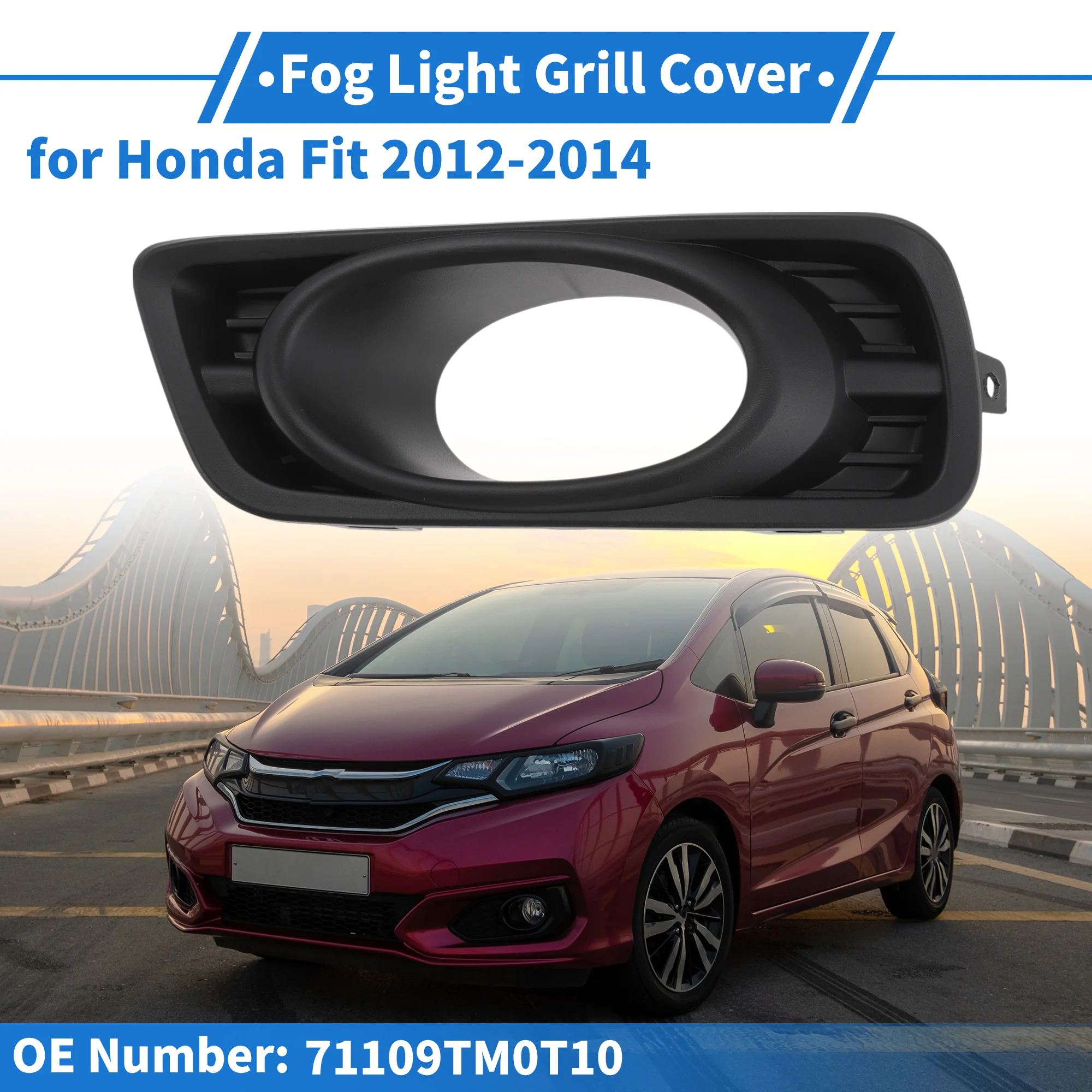 Front Left Fog Light Grill No.71109TM0T10 for Honda Fit 2012-2014 - Image 2