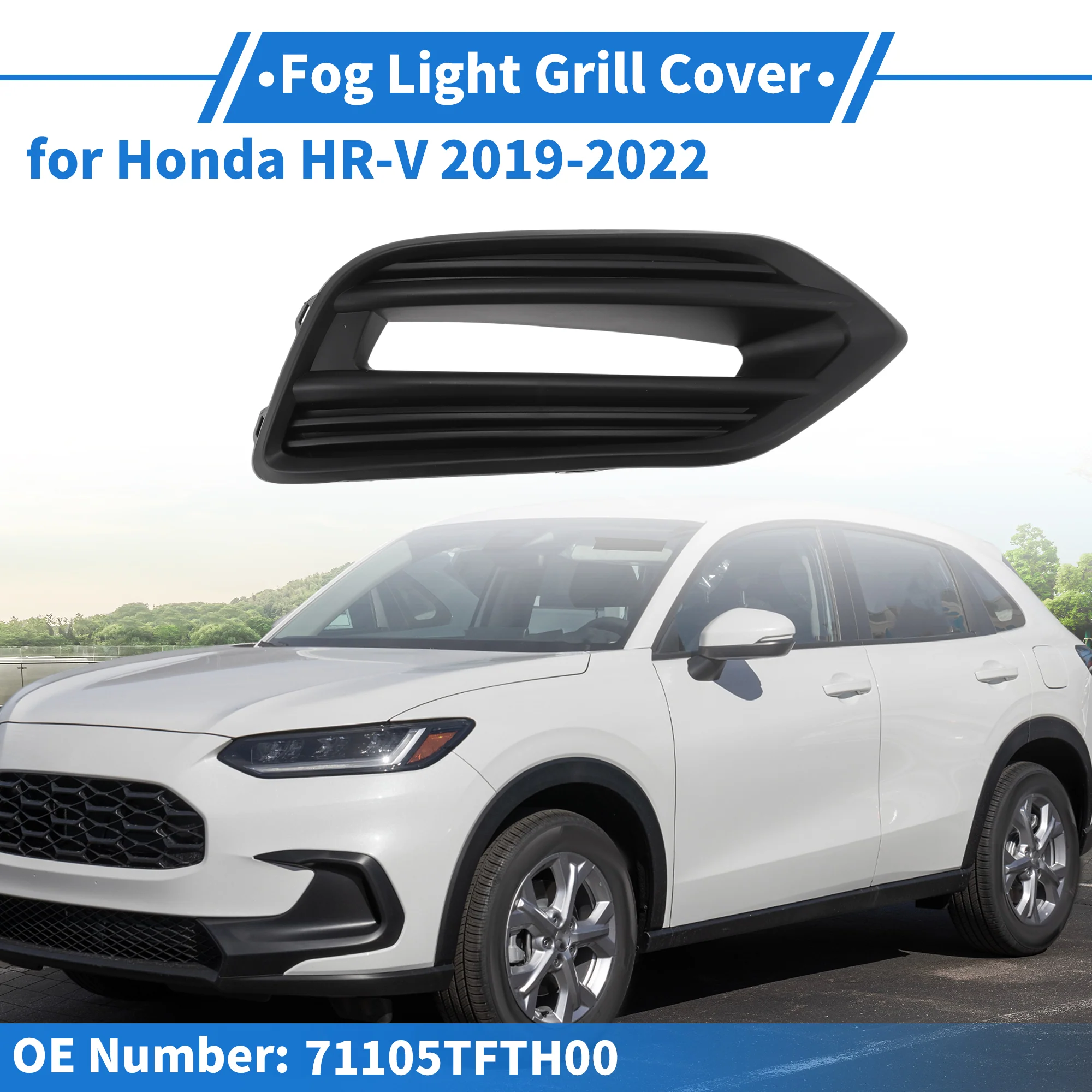 Front Right Fog Light Grill No.71105TFTH00 for Honda HR-V 2019-2022 - Image 2
