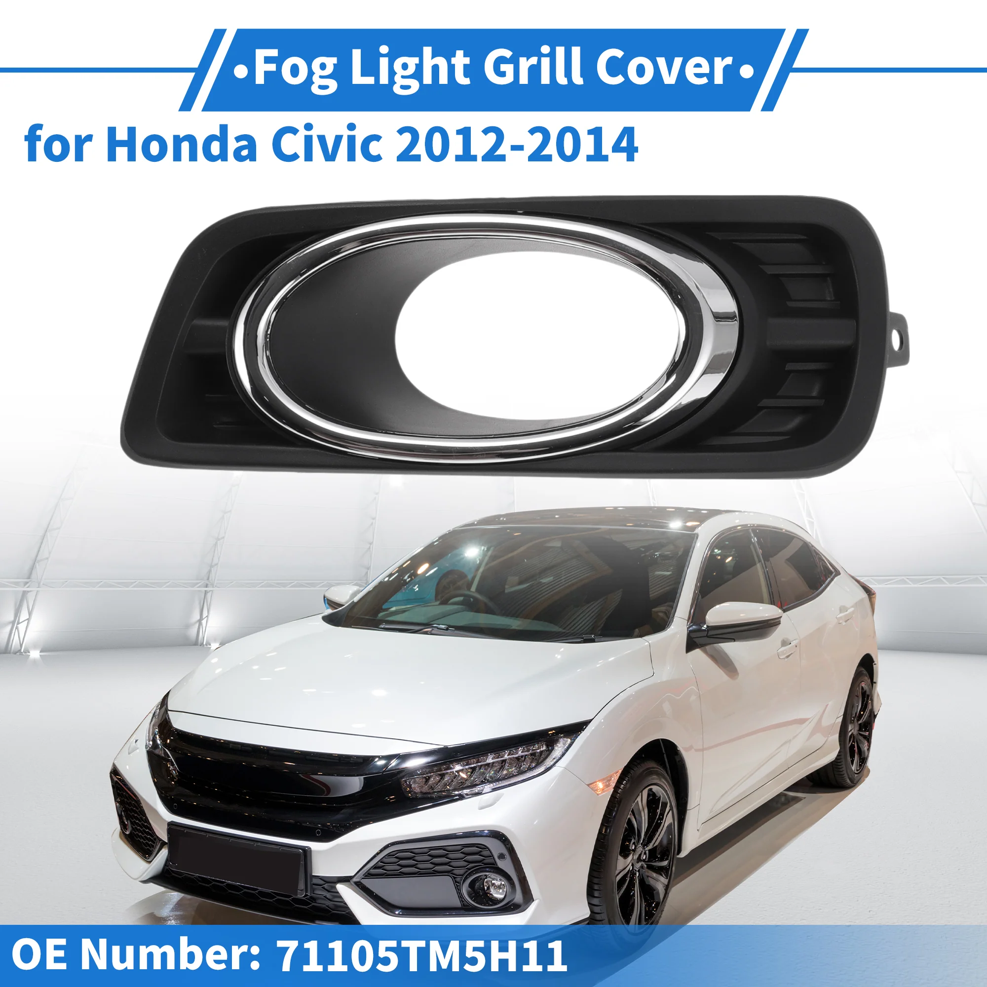Front Right Fog Light Grill No.71105TM5H11 for Honda Civic 2012-2014 - Image 2
