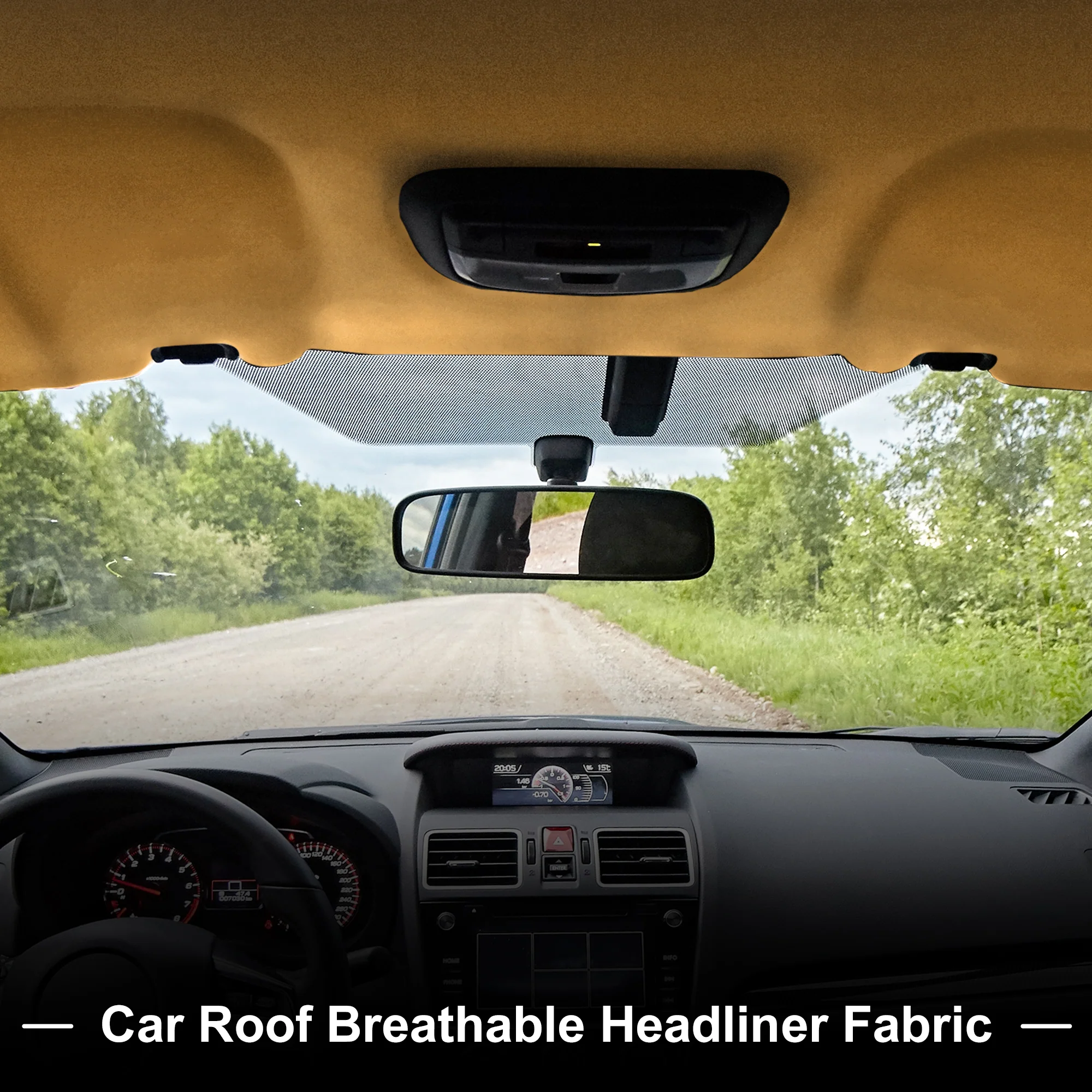 150G Suede Fabric Headliner Fabric 69.69"x57.09" Foam Back for Car Roof Repair - Image 3