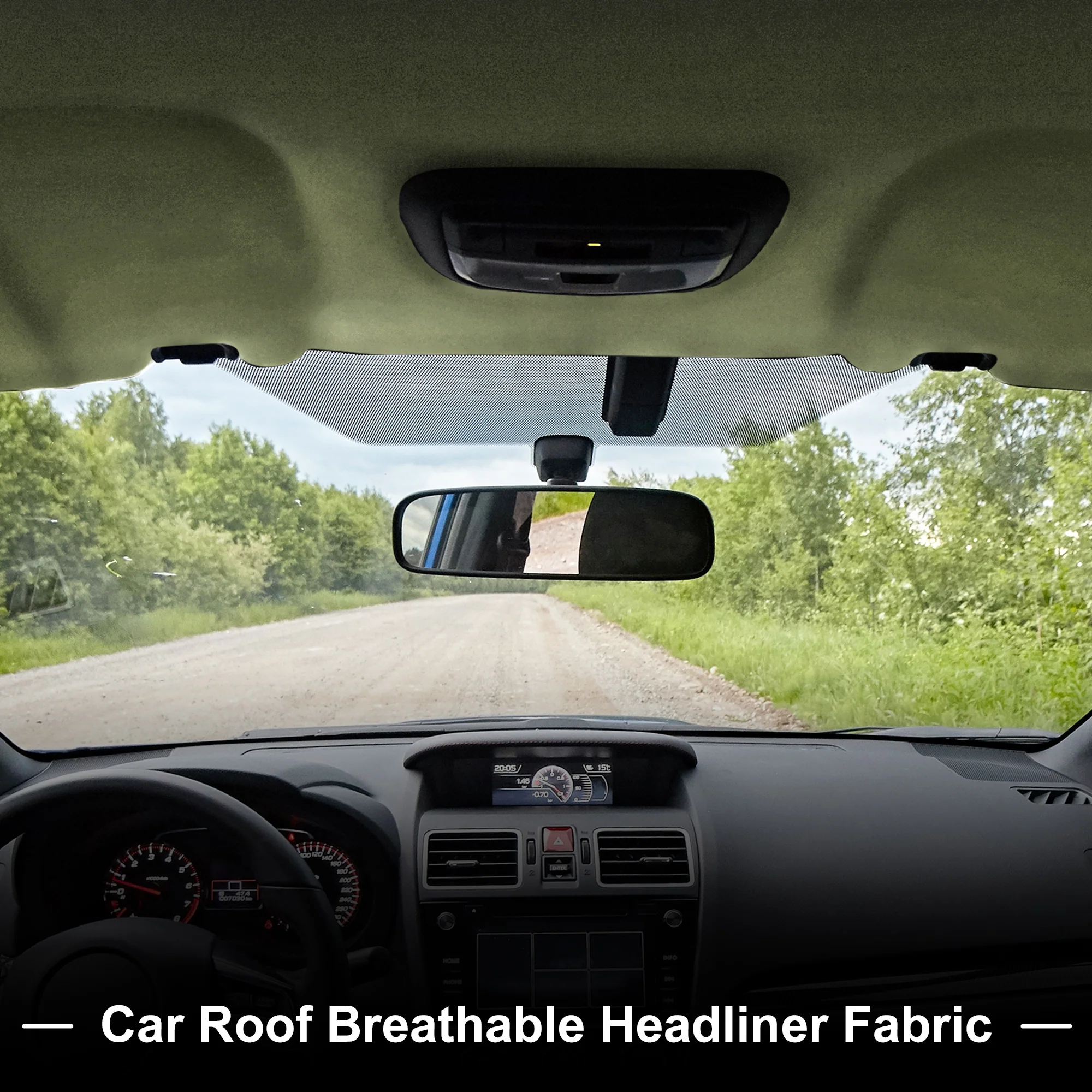 150G Suede Fabric Headliner Fabric 84.65"x 47.64" Foam Back for Car Roof Repair - Image 3