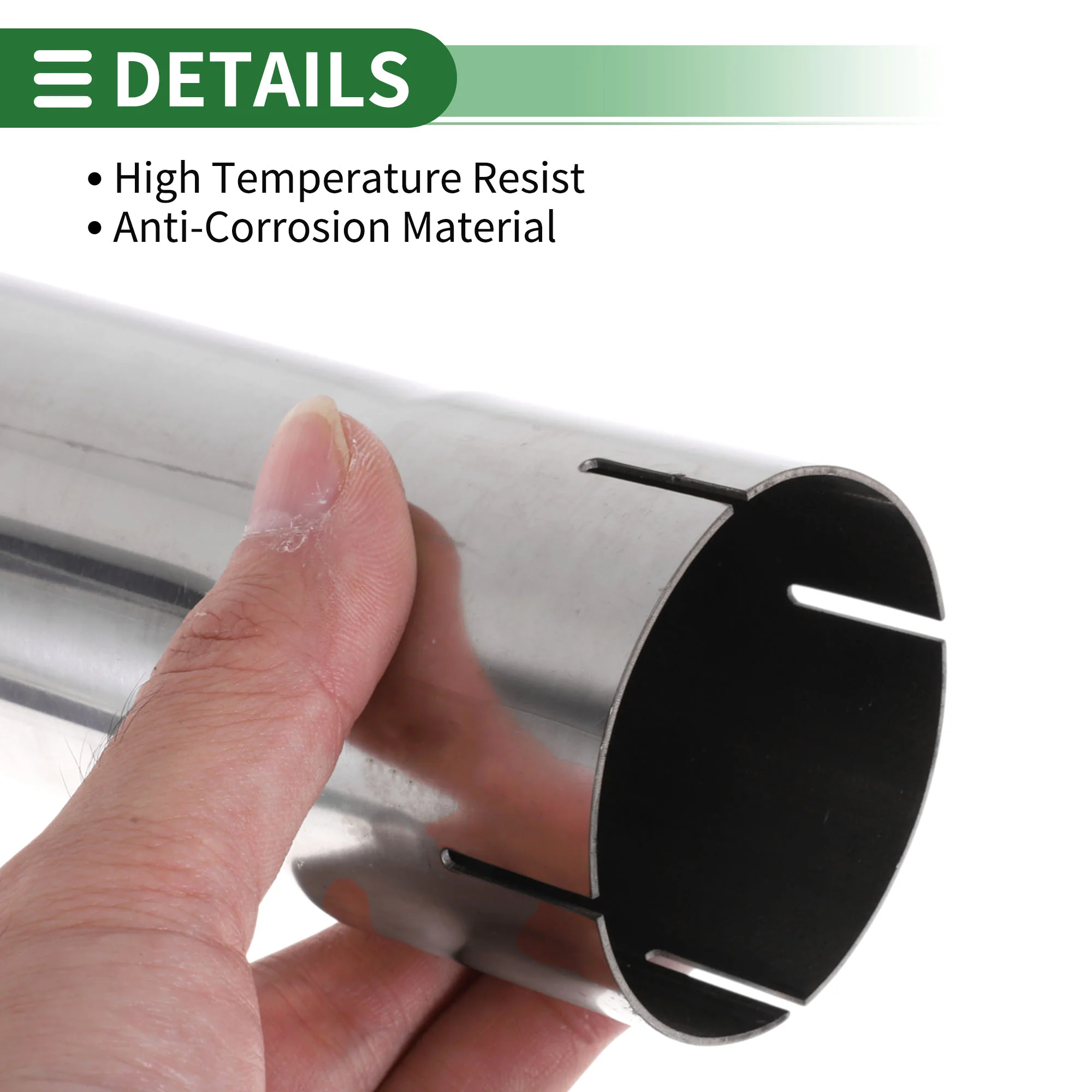 2" OD 18inch Length Straight Exhaust Pipe Tube Car Tubing Piping - Image 5