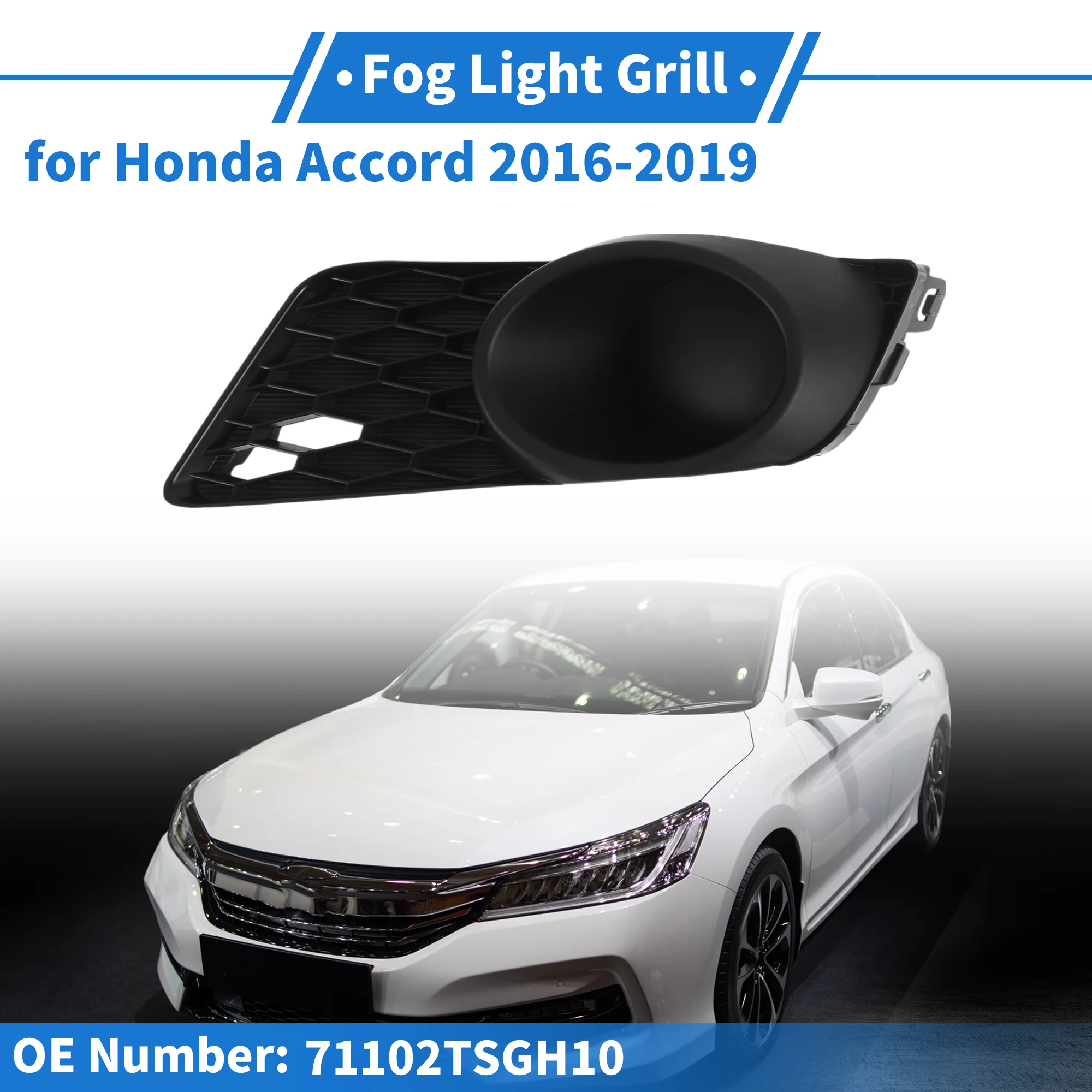 Front Right Fog Light Grill No.71102TSGH10 for Honda Accord 2016-2019 - Image 2