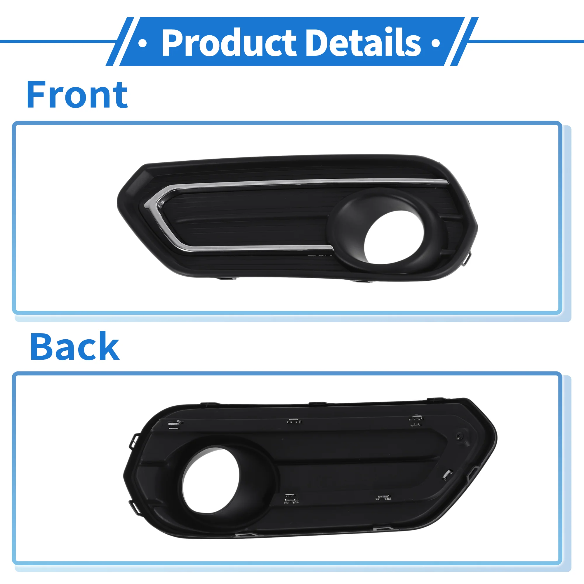 Front Left Fog Light Grill No.71180THAH01 for Honda Passport 2016-2020 - Image 5