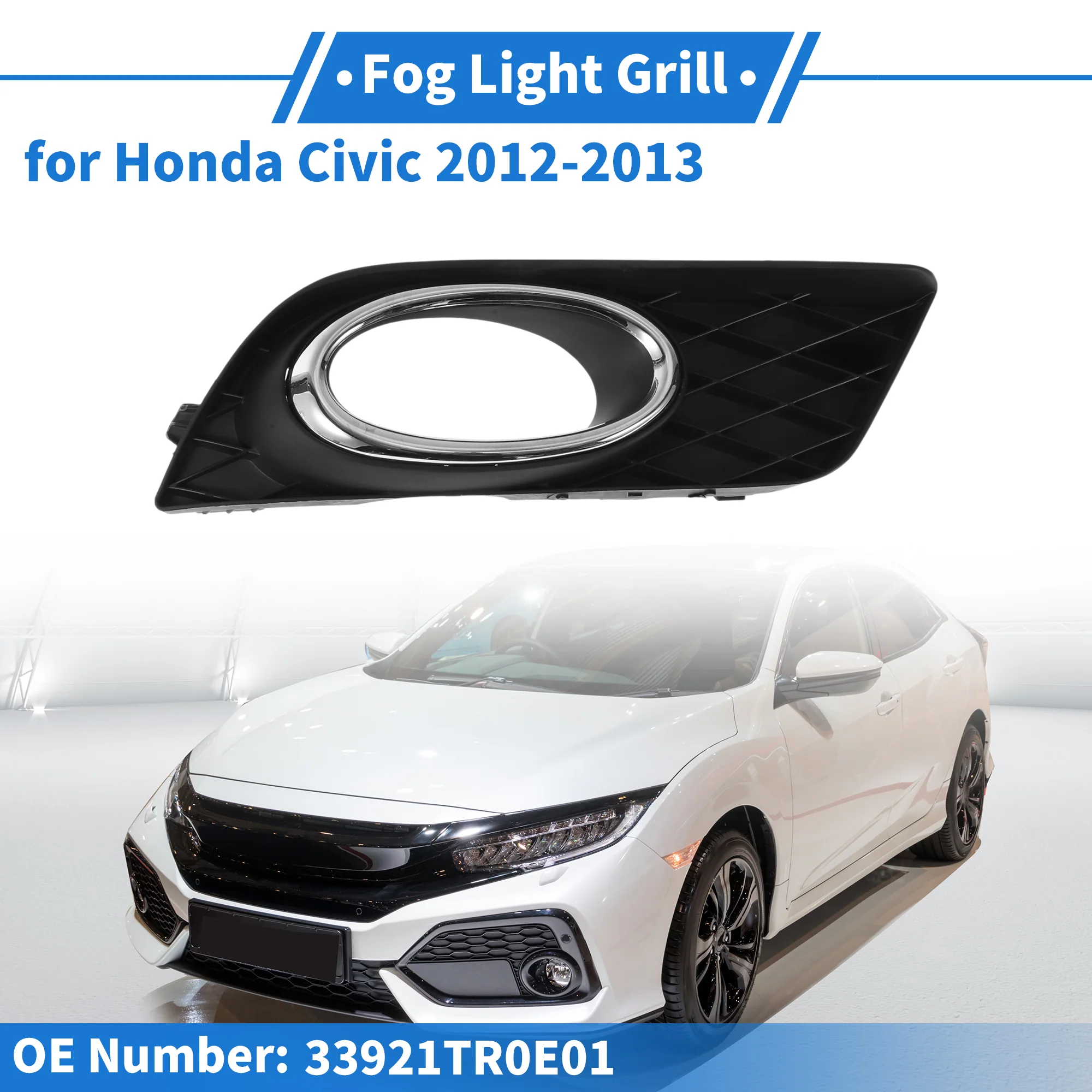 Front Right Fog Light Grill No.33921TR0E01 for Honda Civic 2012-2013 - Image 2