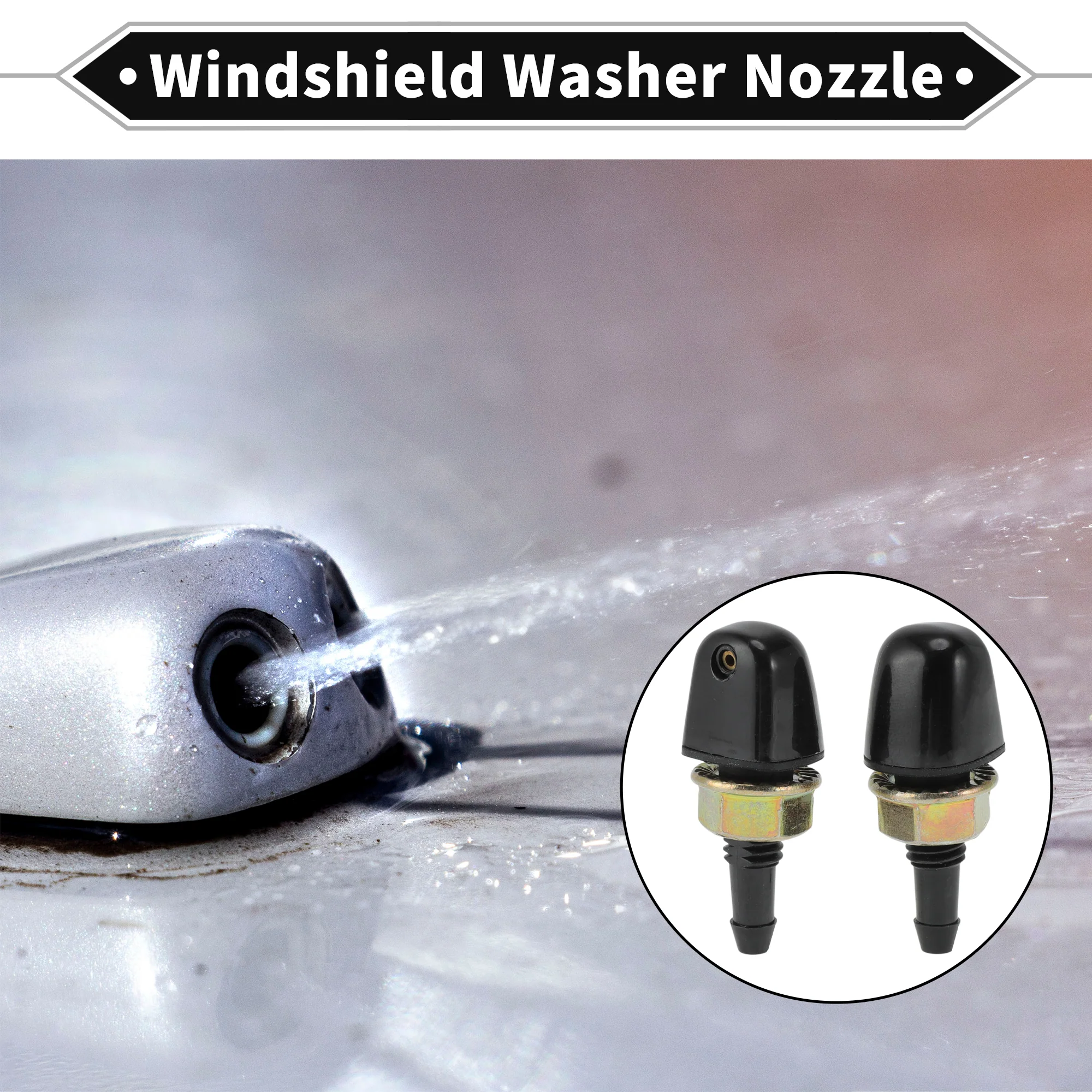 2x Rear Windshield Wiper Washer Nozzle Spray Jet Fit for Honda CR-V 2002-2011 - Image 2