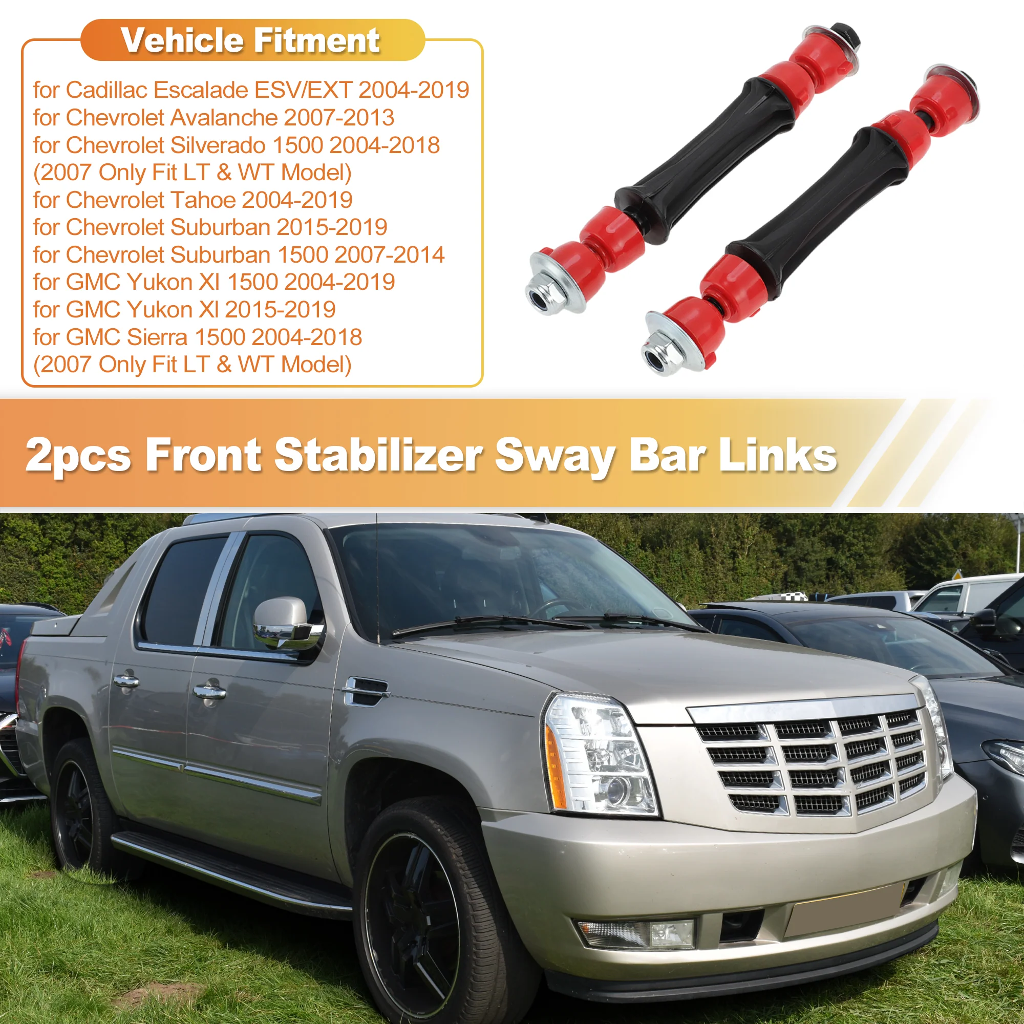 No.K700538 2pcs Front Sway Bar Links for Cadillac Escalade for Chevy Silverado - Image 2