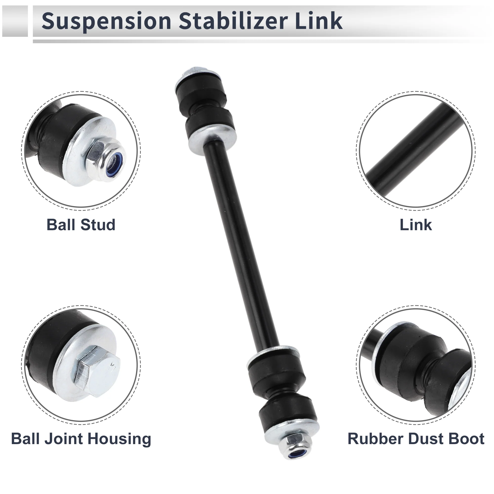 Front Stabilizer Bar Links with 2 Pcs Bushing for DODGE for Ram 1500 No.K7275 - Image 5