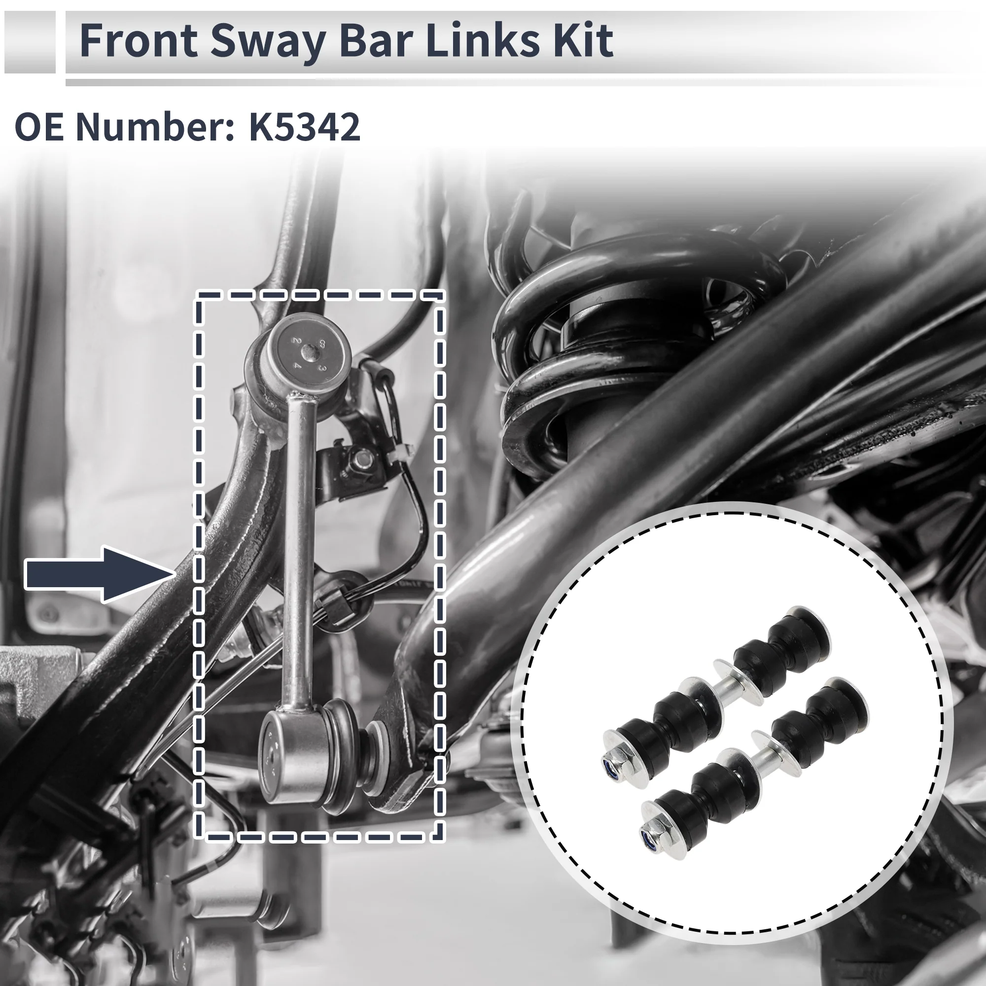 Front Stabilizer Bar Links for BUICK ALLURE 2005- 2009 No.K5342 2 Pcs - Image 2