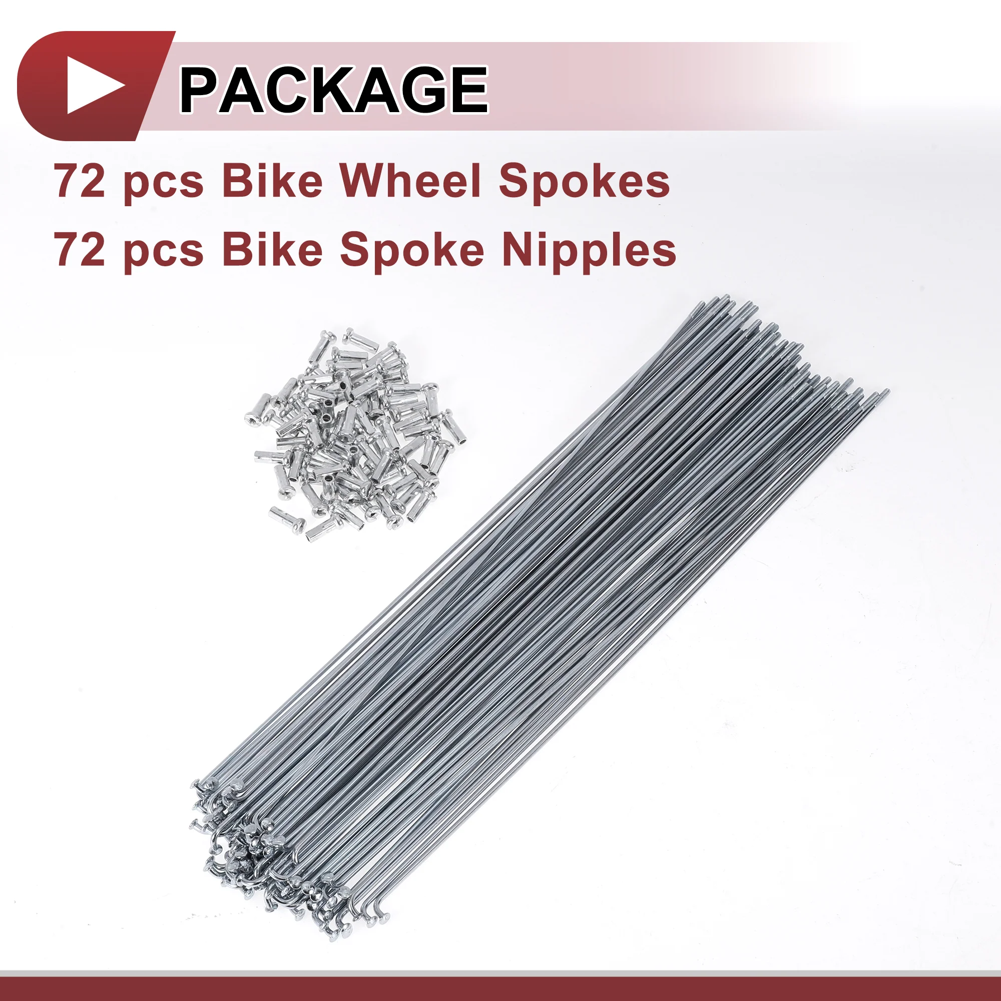 72 Set 14G Bicycle Spokes 261mm Bike Wheel Spokes Carbon Steel Galvanized - Image 5