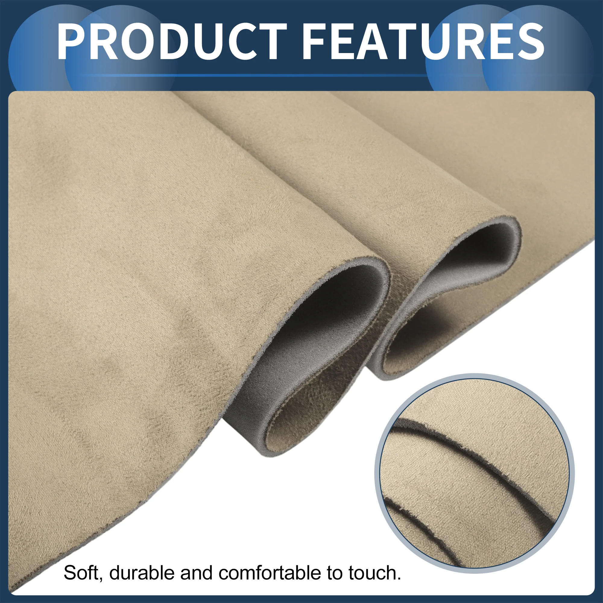 160G Headliner Fabric 120.08"x59.84" Foam Backing for Car Roof Repair Camel - Image 6