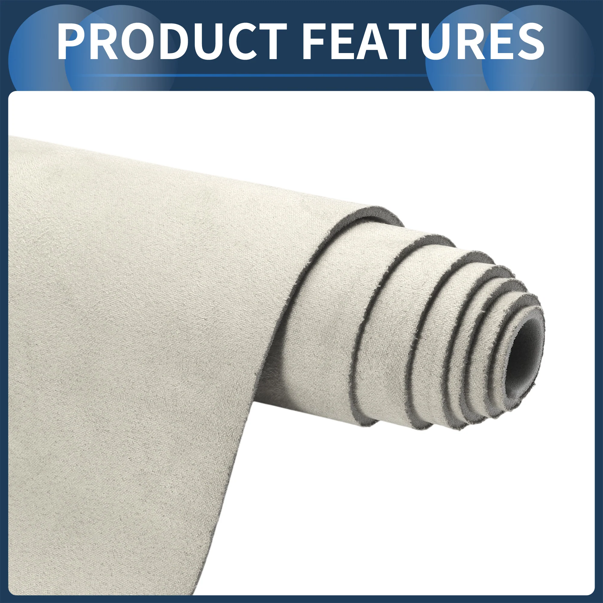 160G Headliner Fabric 120.08"x59.84" Foam Backing for Car Roof Repair Beige - Image 5