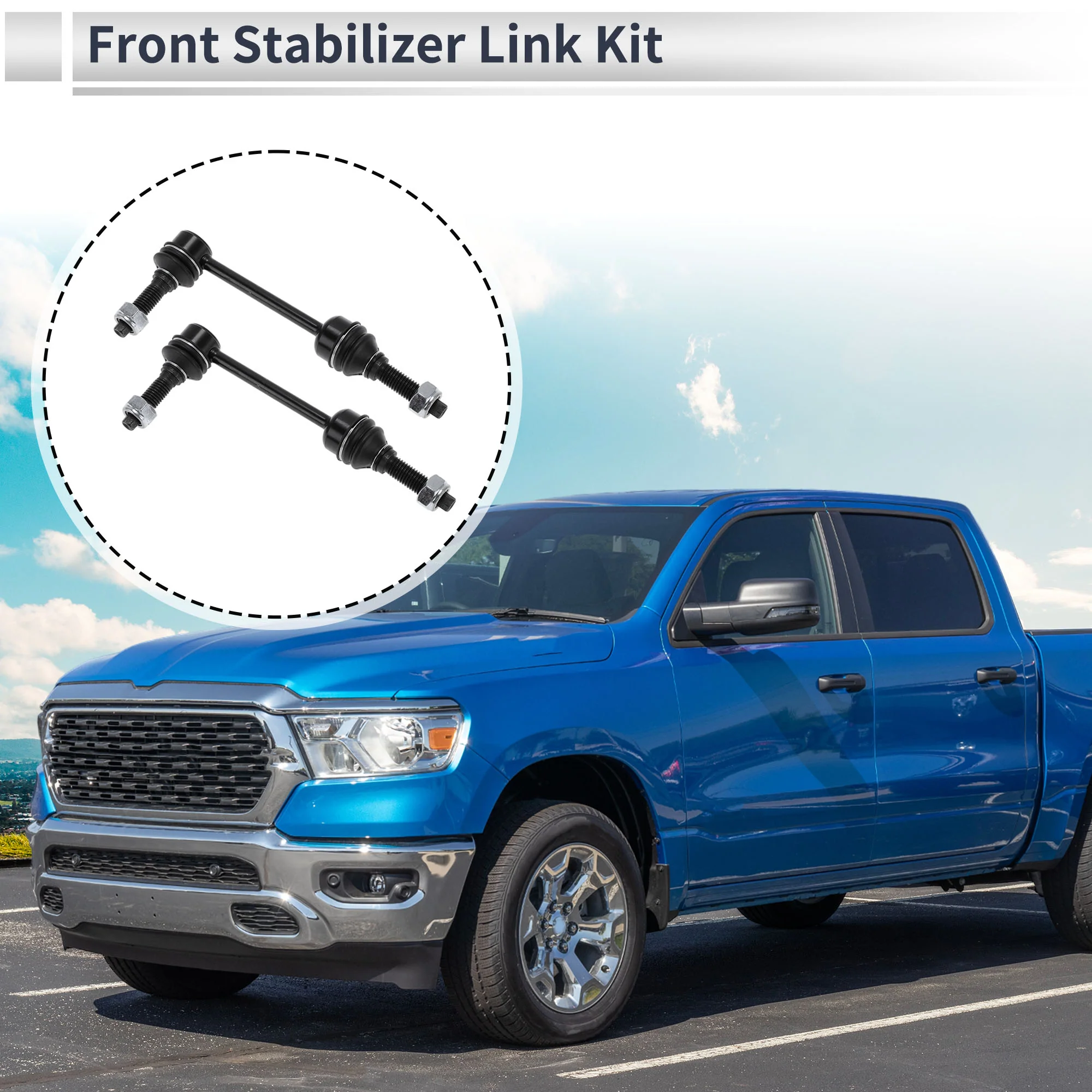 Front Stabilizer Bar Links for RAM 1500 2019-2024 No.K750996/542-602 2 Pcs - Image 3