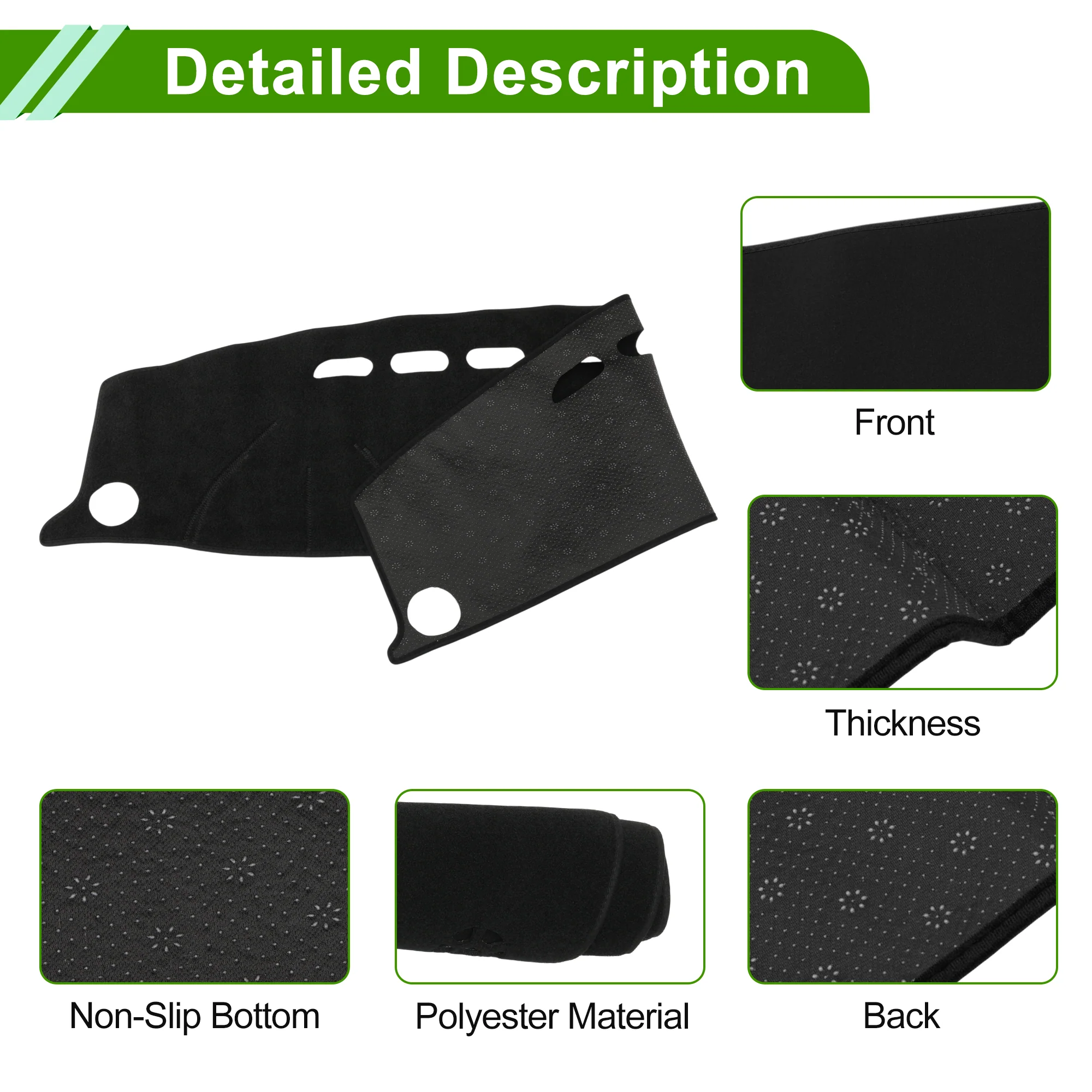 Dash Cover for Volkswagen Beetle 2012-2019 Dash Cover Mat Black 1 Pcs - Image 6