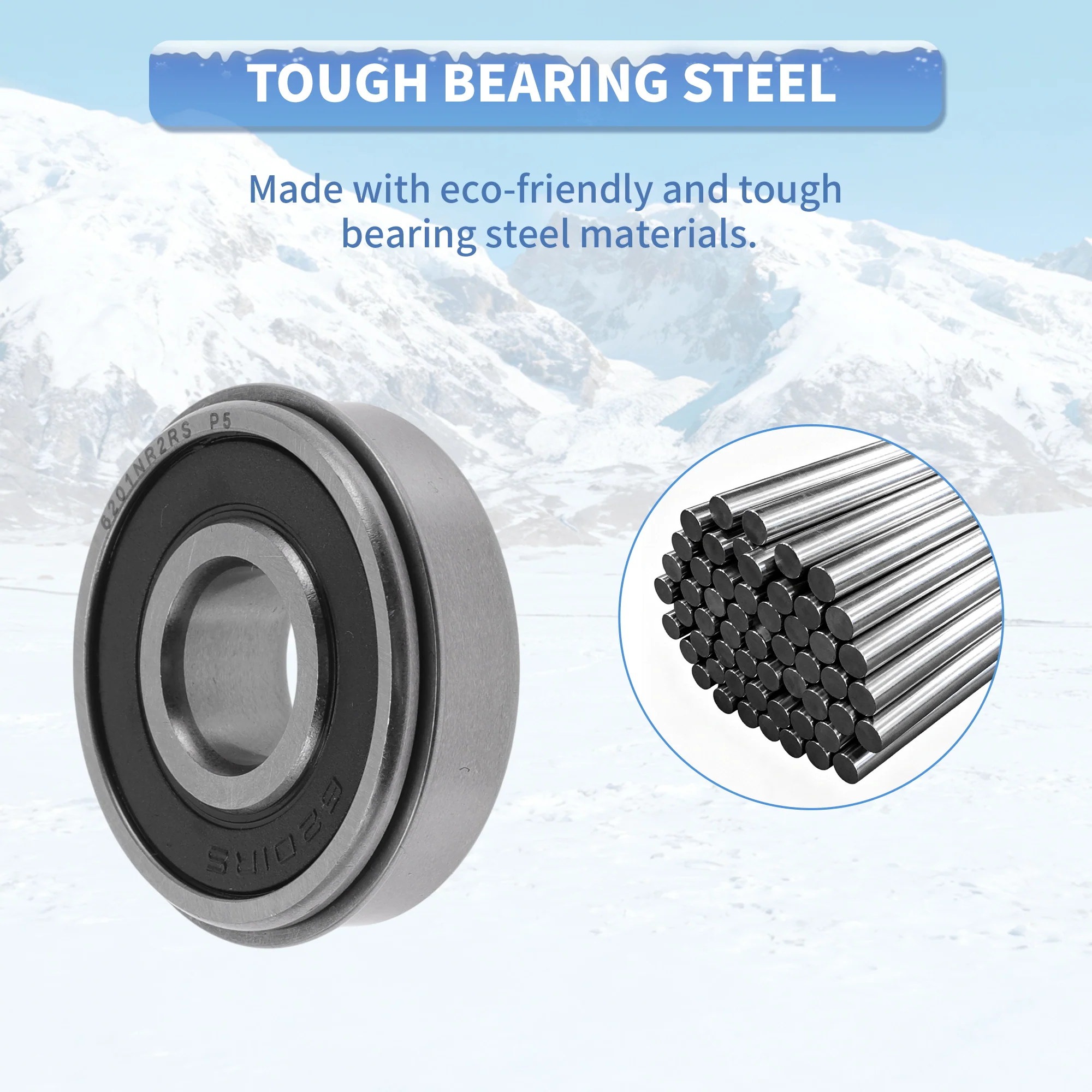 6201NR2RS Deep Groove Ball Bearings 12x32x10mm 1Pc Scooter Skateboard Wheel - Image 6