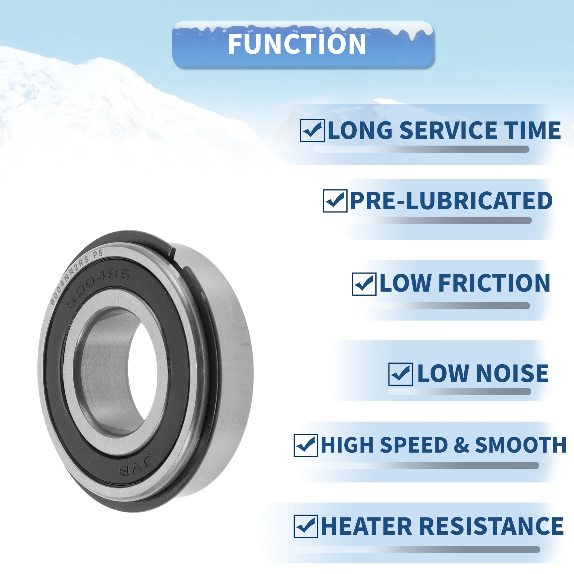 6004NR2RS Deep Groove Ball Bearings 20x42x12mm 1Pc Scooter Skateboard Wheel - Image 5