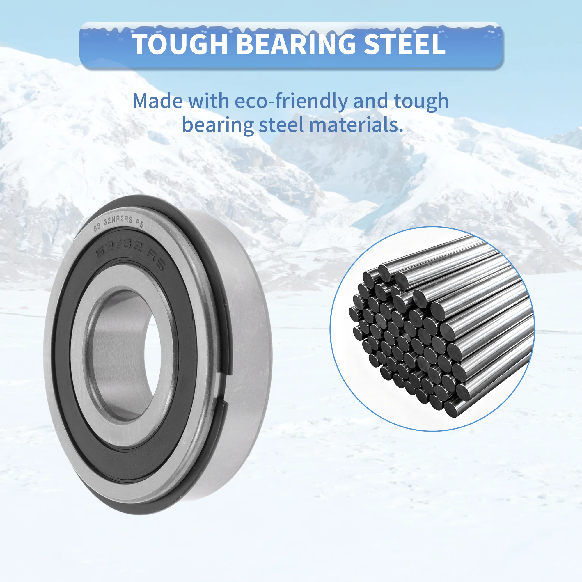 63/32NR2RS Deep Groove Ball Bearings 32x75x20mm 1Pc Scooter Skateboard Wheel - Image 6