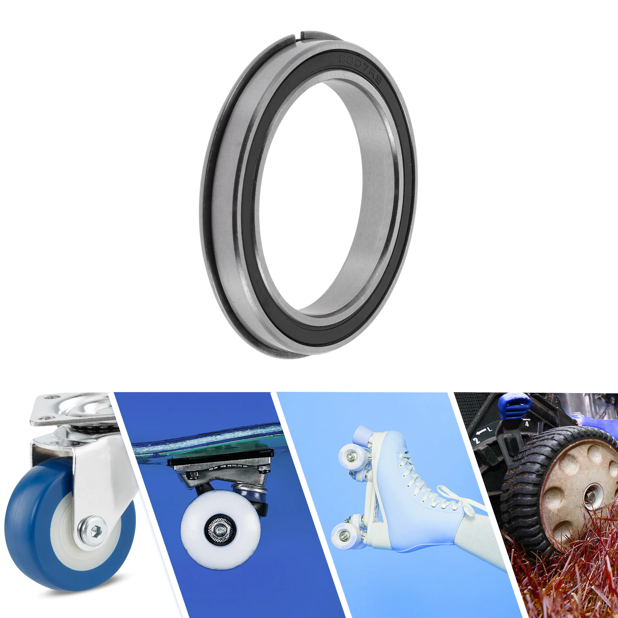 6807NR2RS Deep Groove Ball Bearings 35x47x7mm 1Pc Scooter Skateboard Wheel - Image 2