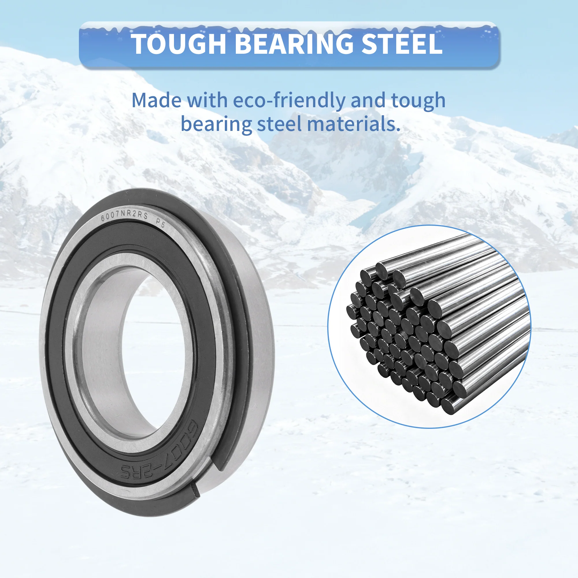 6007NR2RS Deep Groove Ball Bearings 35x62x14mm 1Pc Scooter Skateboard Wheel - Image 6