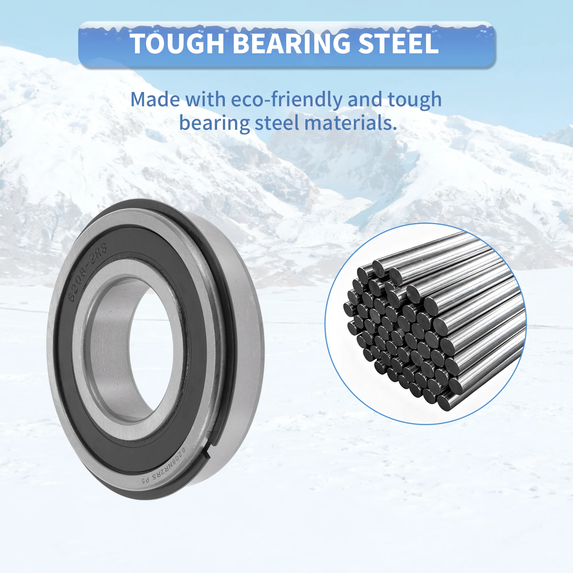 6208NR2RS Deep Groove Ball Bearings 40x80x18mm 1Pc Scooter Skateboard Wheel - Image 6
