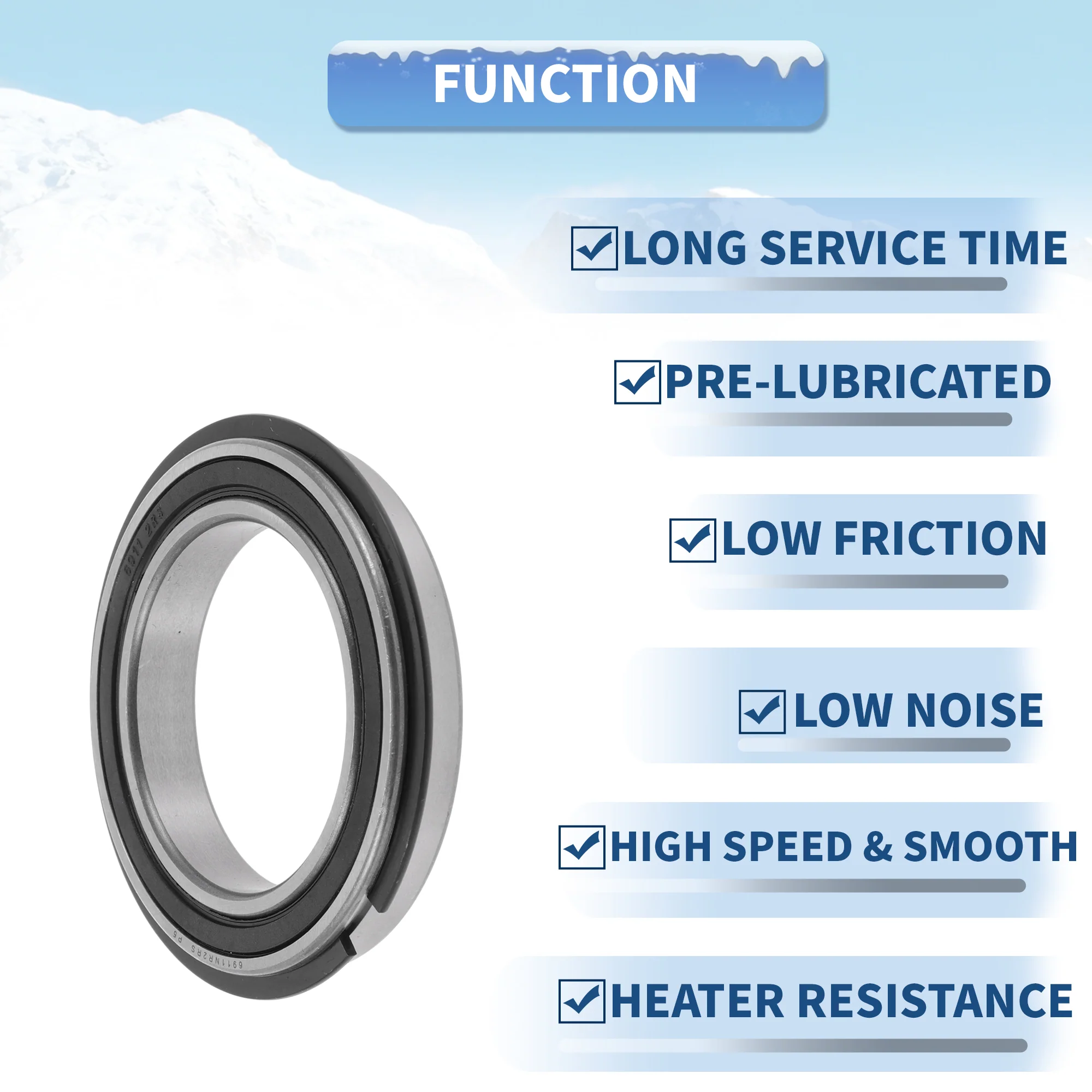 6911NR2RS Deep Groove Ball Bearings 55x80x13mm 1Pc Scooter Skateboard Wheel - Image 5