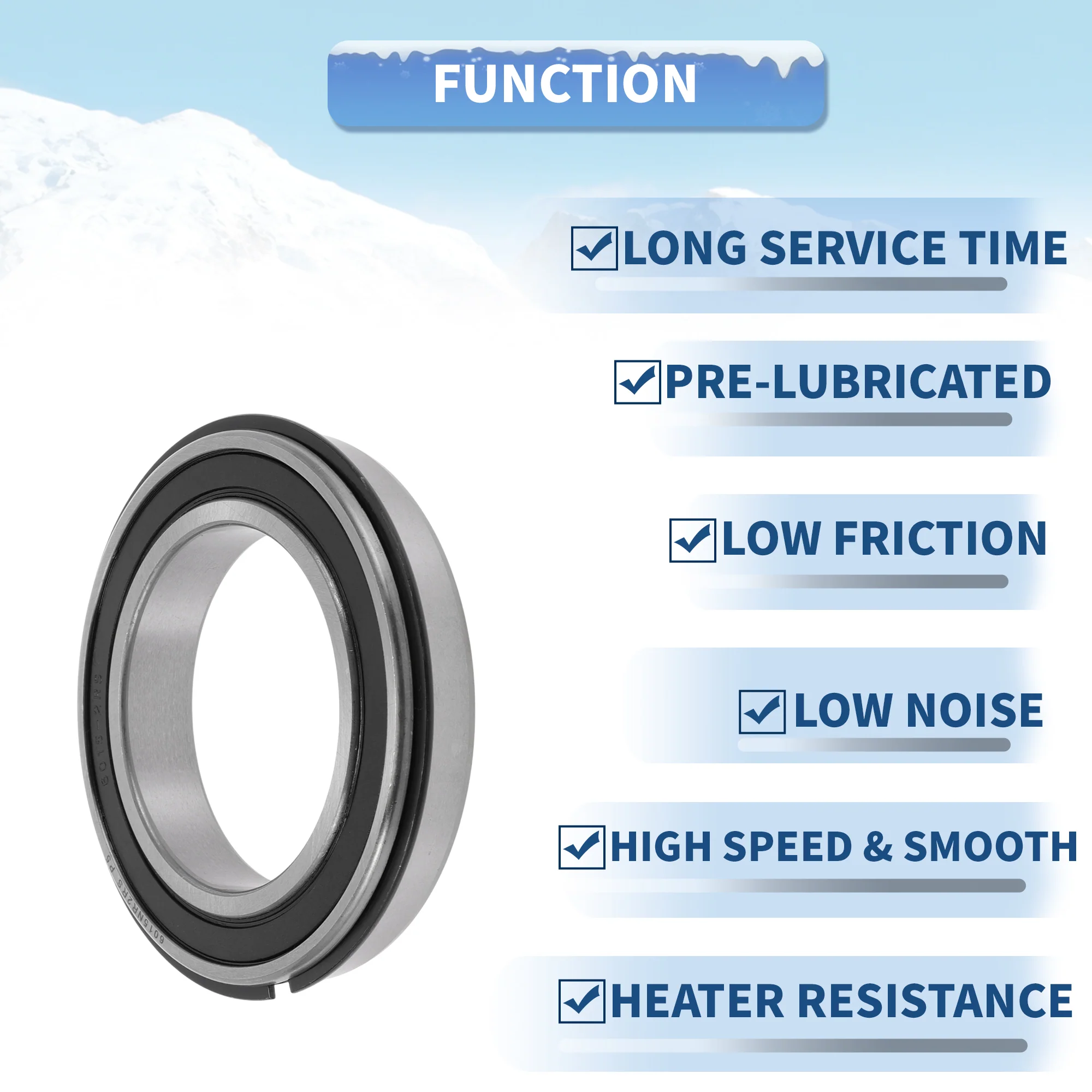 6015NR2RS Deep Groove Ball Bearings 75x115x20mm 1 Pc Scooter Skateboard Wheel - Image 5