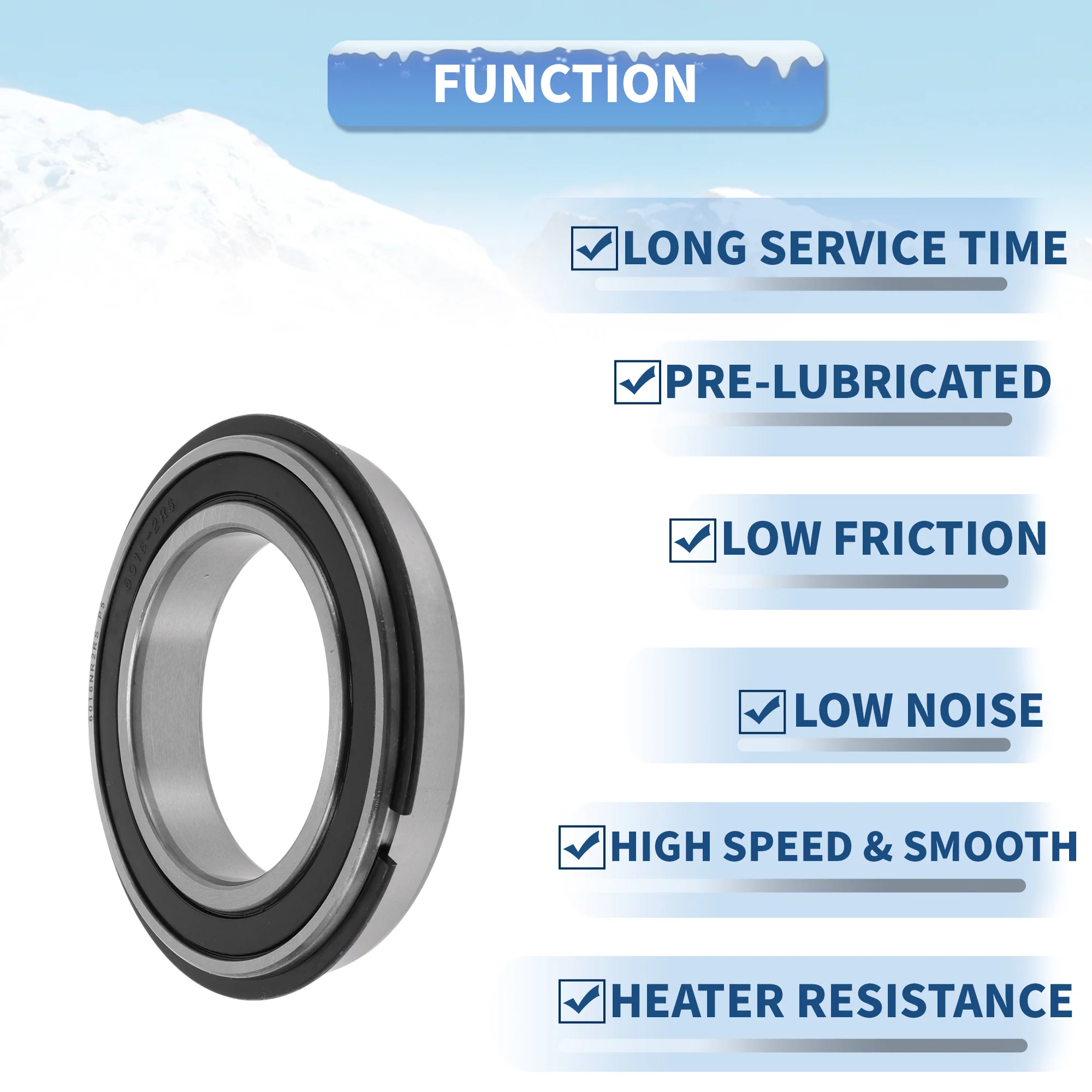 6016NR2RS Deep Groove Ball Bearings 80x125x22mm 1 Pc Scooter Skateboard Wheel - Image 5