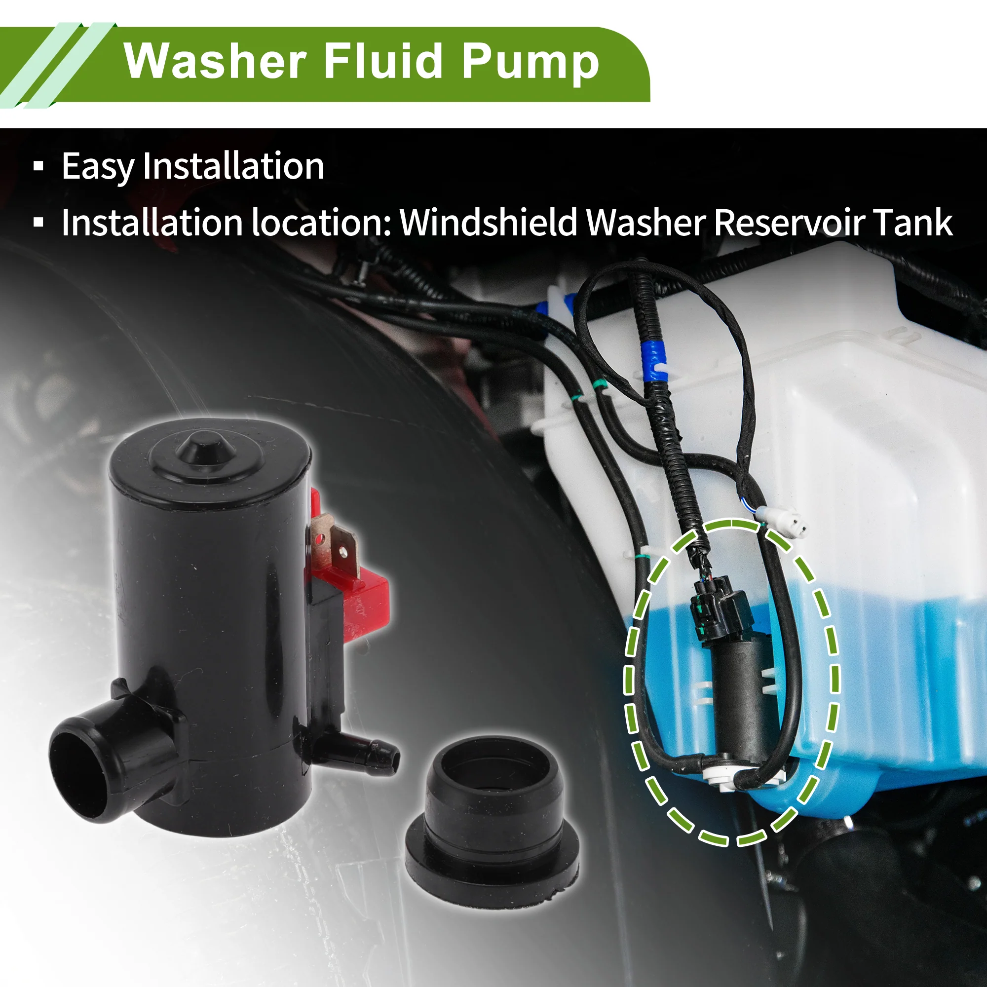 Windshield Washer Pump Washer Fluid Pump for Honda Civic 84-87 No.76806SL0E01 - Image 6