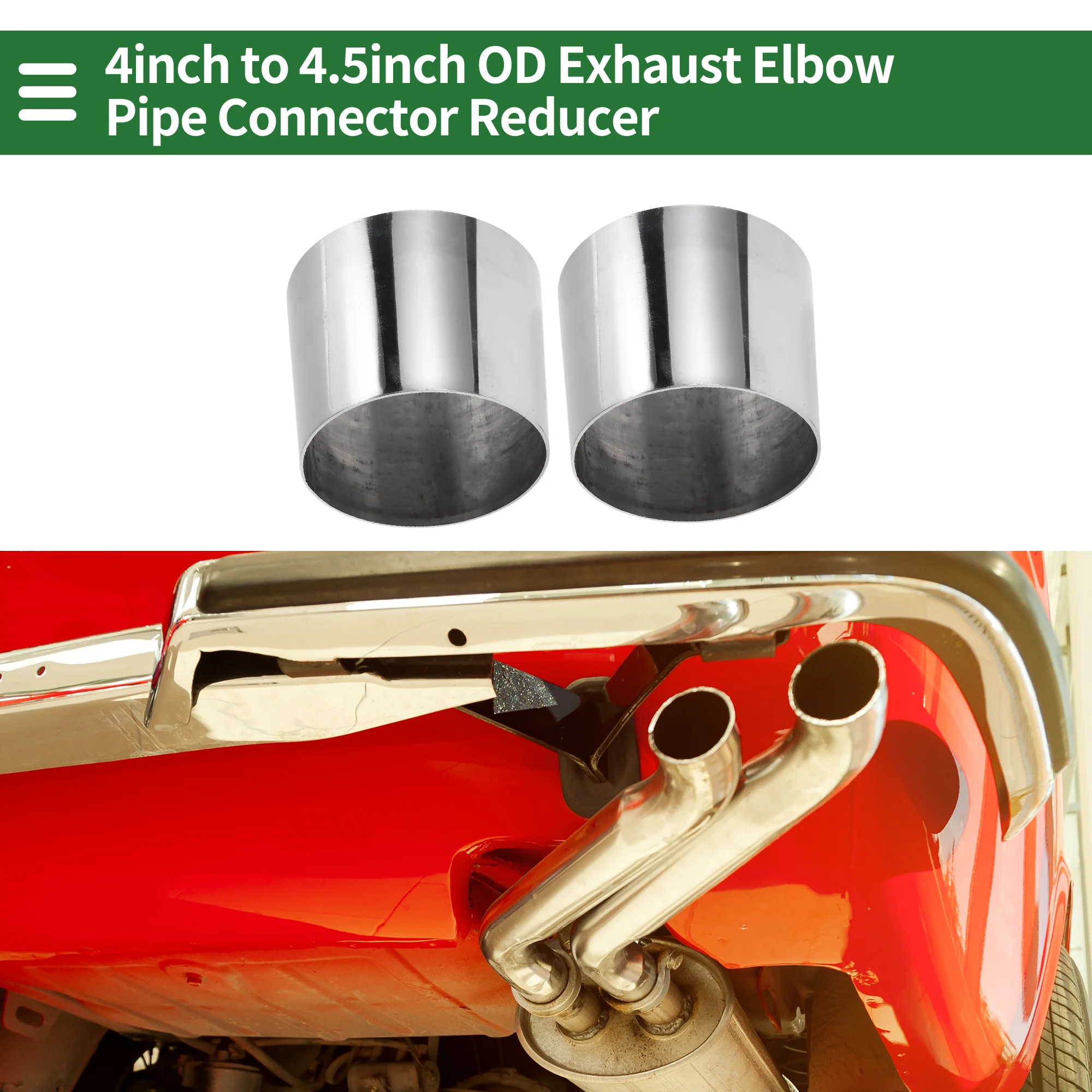 4 to 4.5" OD Mandrel Exhaust Bend Elbow Concentric Reducer - Image 2