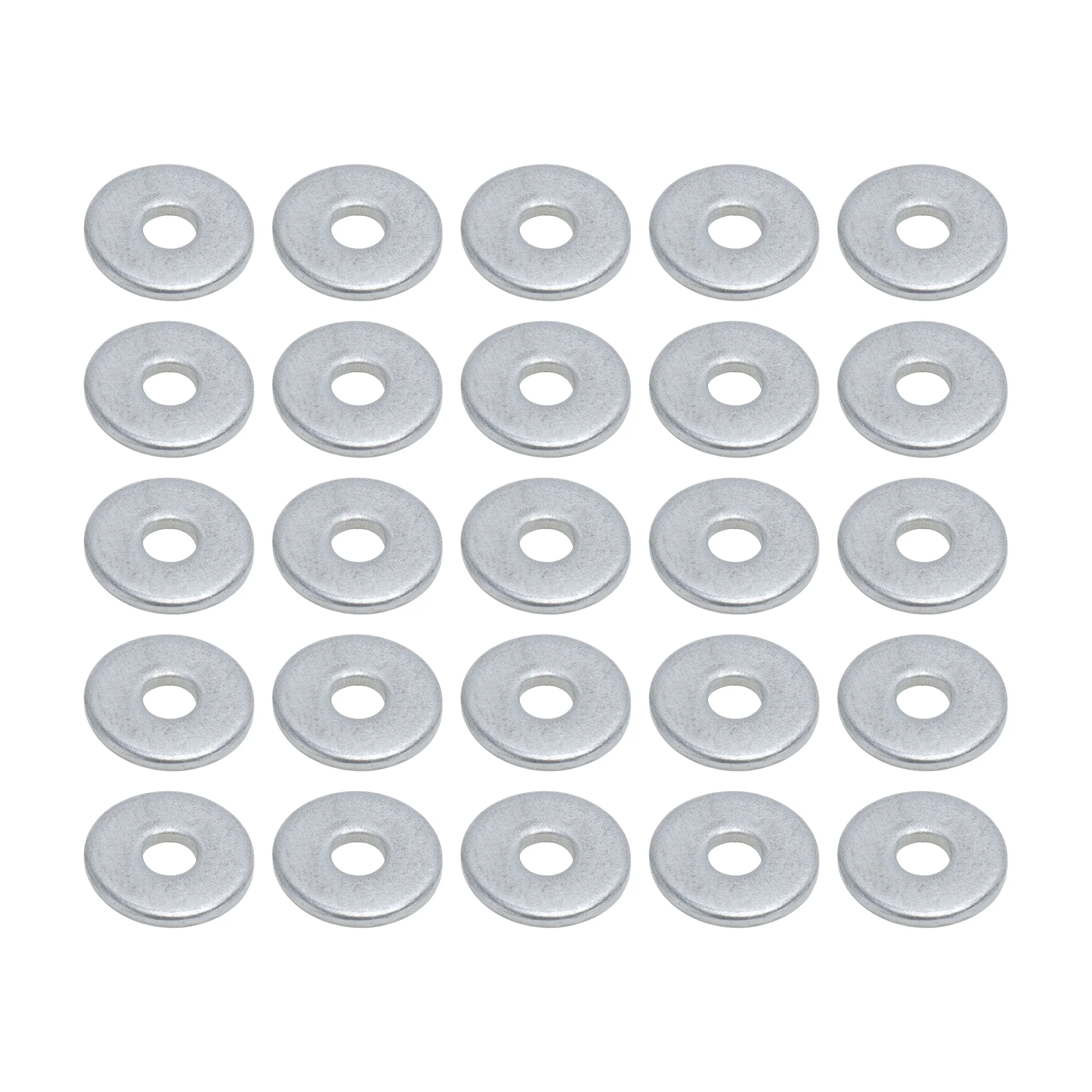 Universal Flat Washer 3mm ID 9mm OD Alloy Steel Silver Tone 25 Pcs