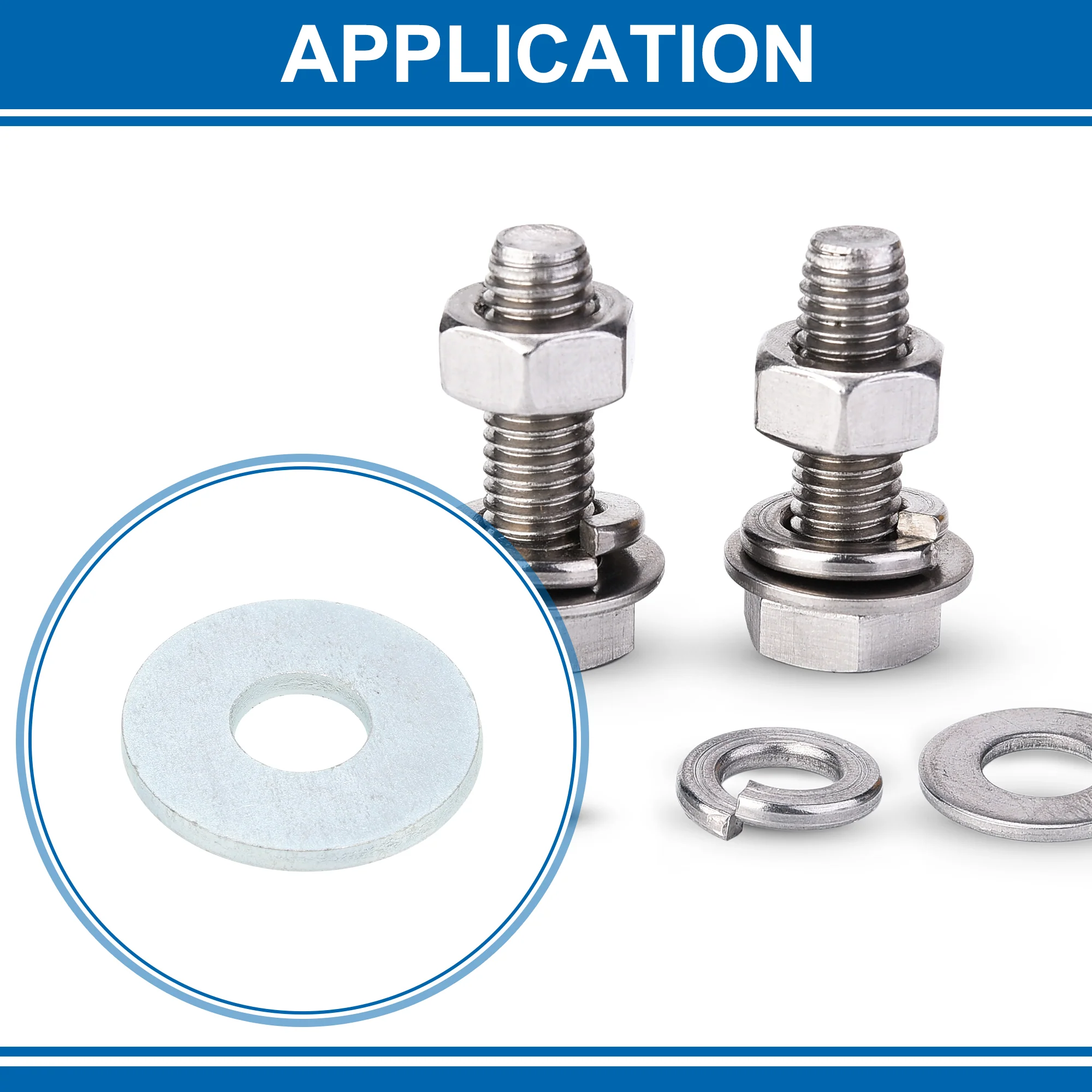 Universal Flat Washer 10mm ID 30mm OD Alloy Steel Silver Tone 25 Pcs - Image 2