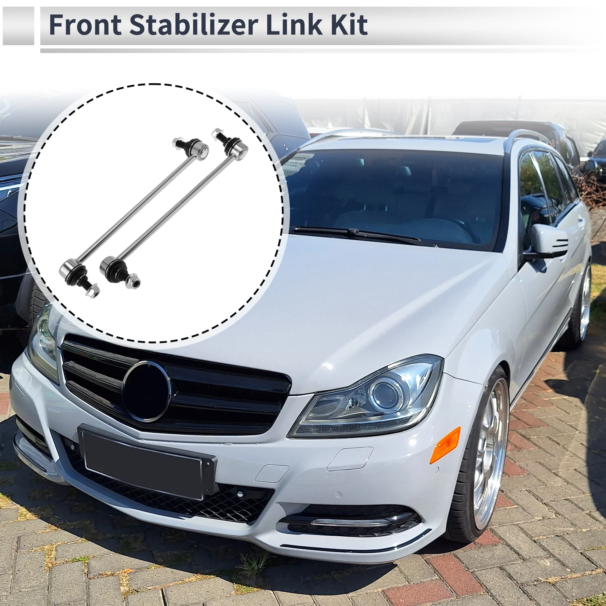 Front Stabilizer Bar Links No Bushing for Mercedes-Benz C230 No.K750335/K750336 - Image 3