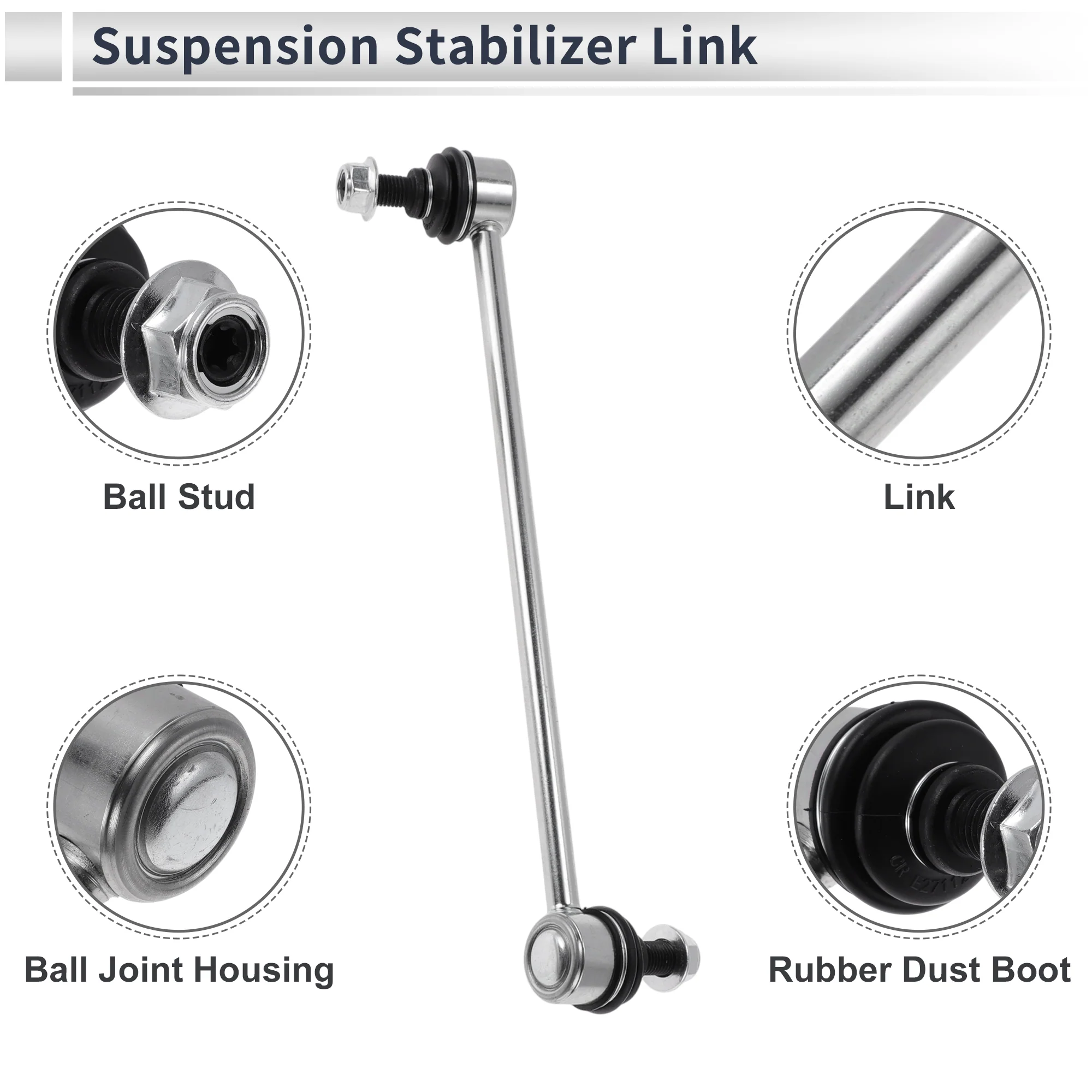 Front Stabilizer Bar Links No Bushing for Mercedes-Benz C230 No.K750335/K750336 - Image 5