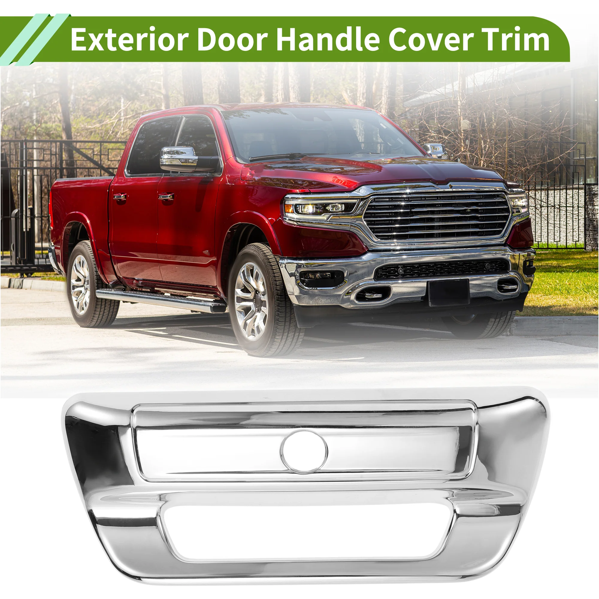 Exterior Door Handle Cover Trim Tailgate for Dodge for Ram 1500 2500 3500 - Image 2