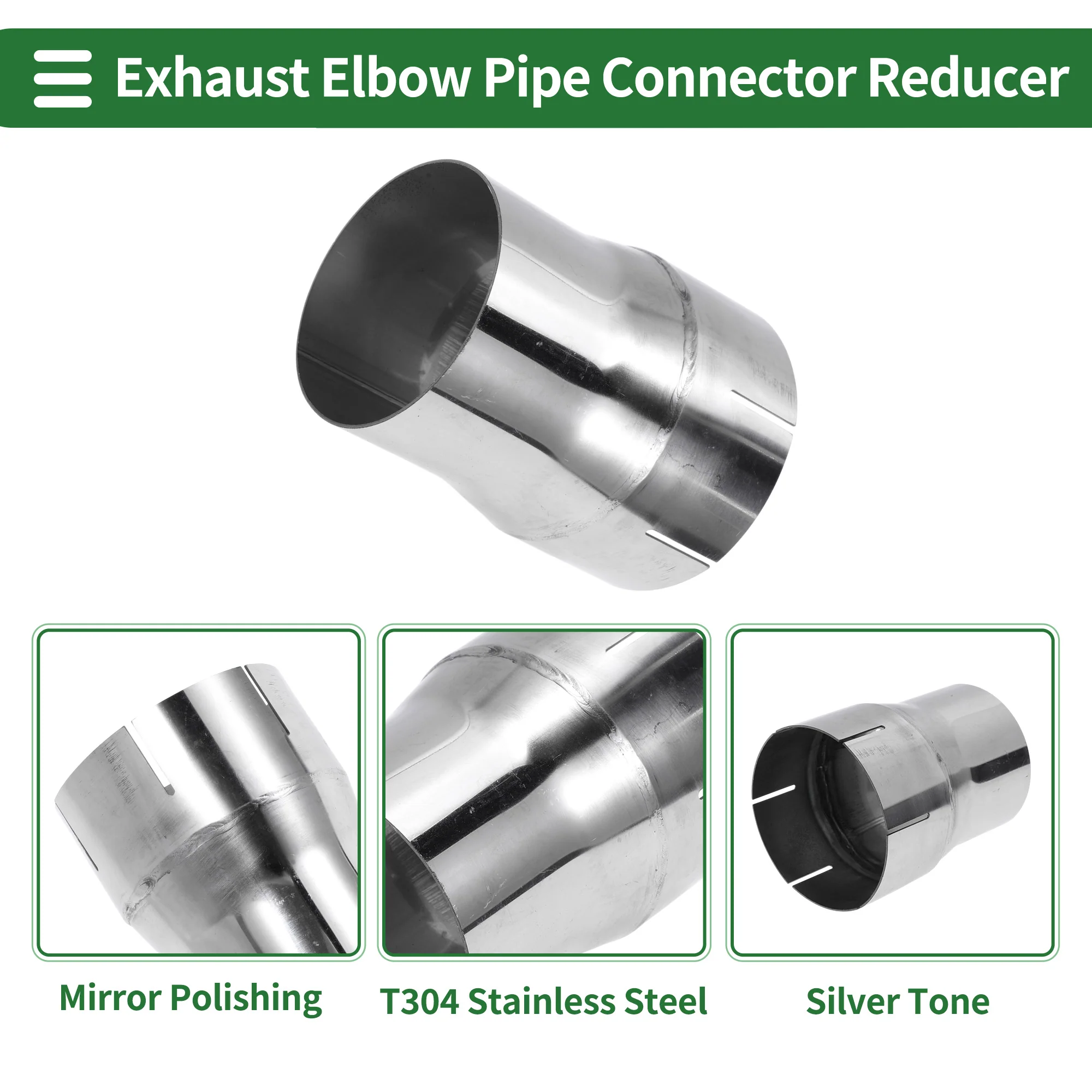 2.75" OD to 3.15" OD Mandrel Exhaust Bend Elbow Concentric Reducer - Image 4