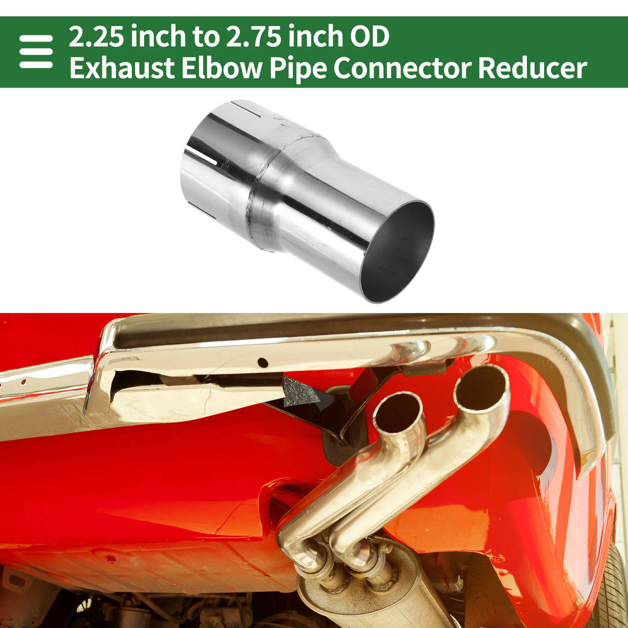 2.25" OD to 2.75" OD Mandrel Exhaust Bend Elbow Concentric Reducer - Image 2