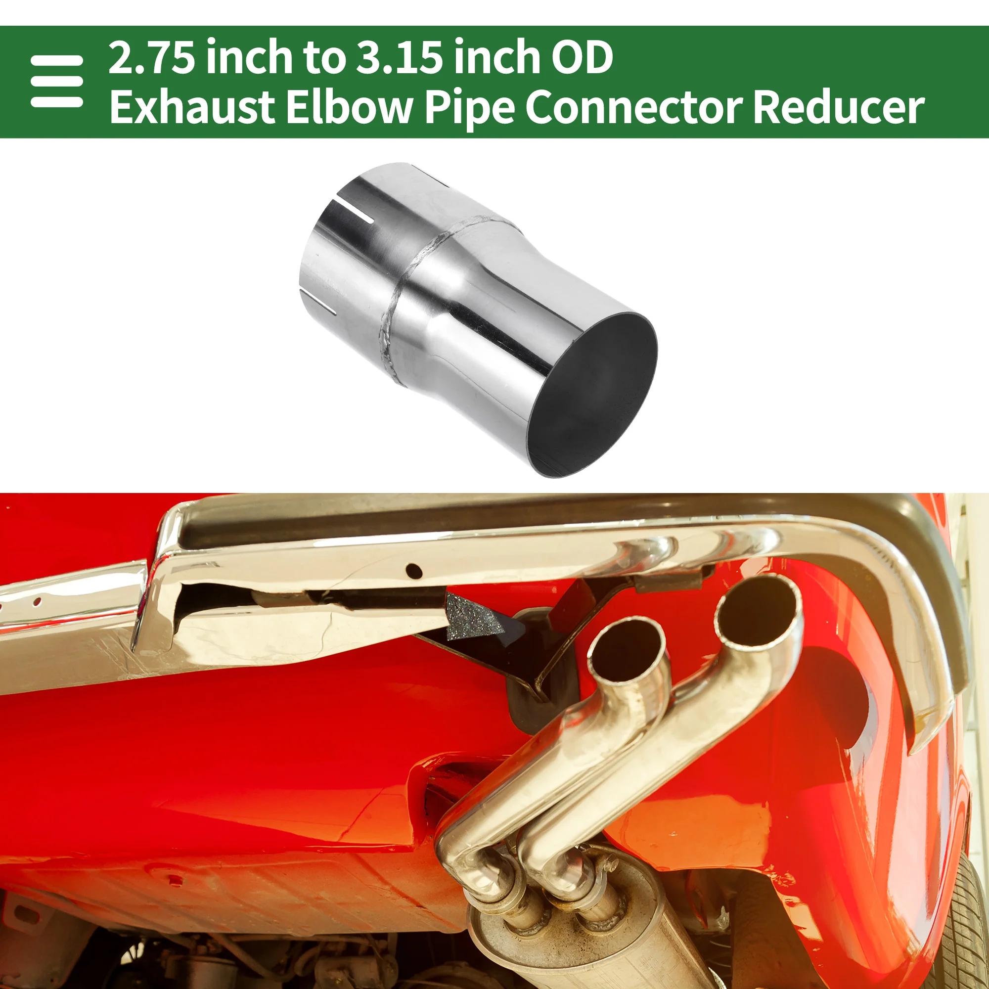 2.75 to 3.15" OD Mandrel Exhaust Bend Elbow Concentric Reducer - Image 2