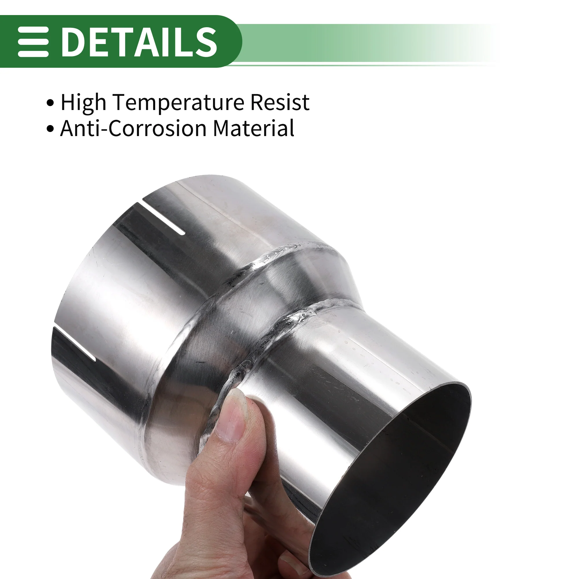 3.5 to 4.5inch OD Mandrel Exhaust Bend Elbow Concentric Reducer - Image 5