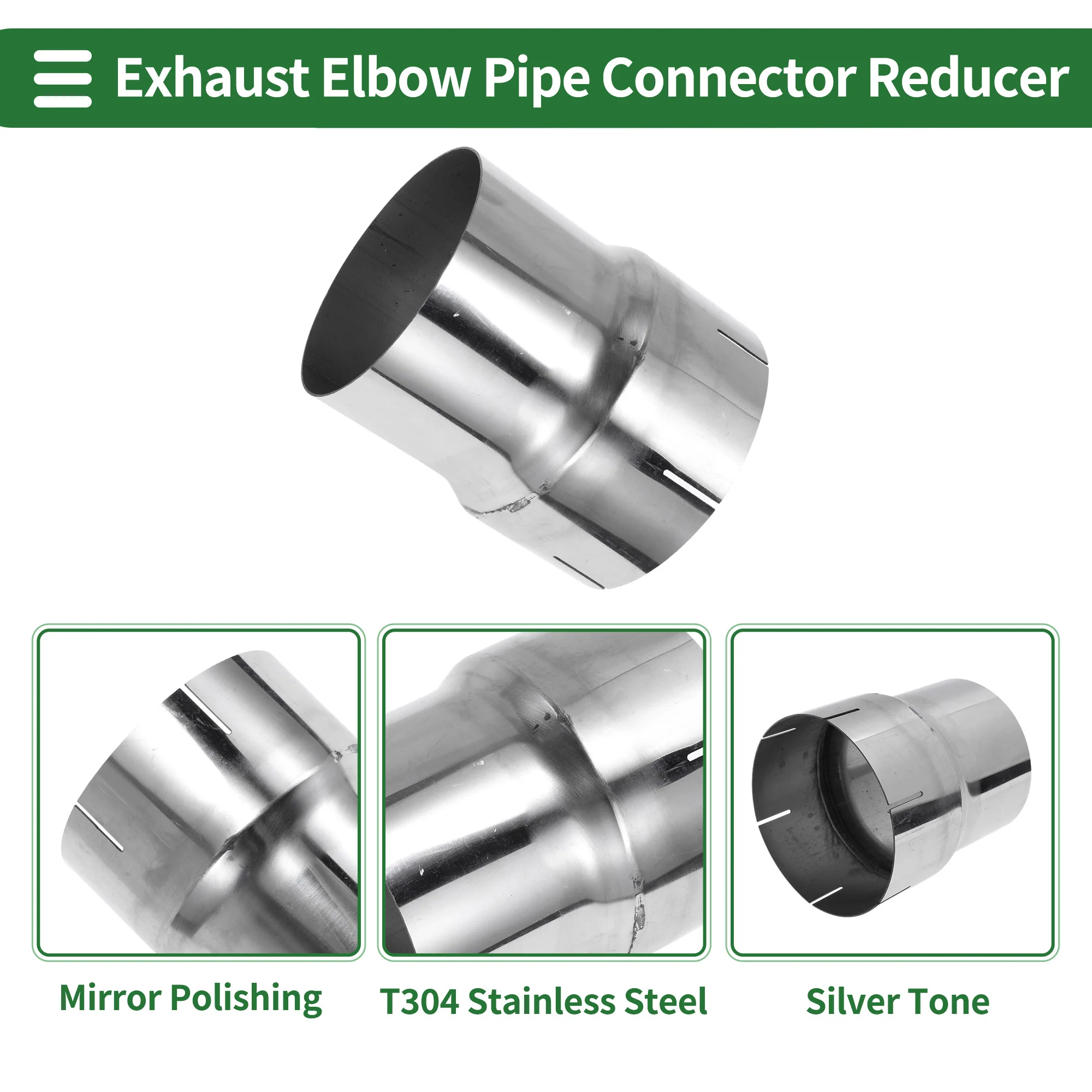 4 to 4.5inch OD Mandrel Exhaust Bend Elbow Concentric Reducer - Image 4